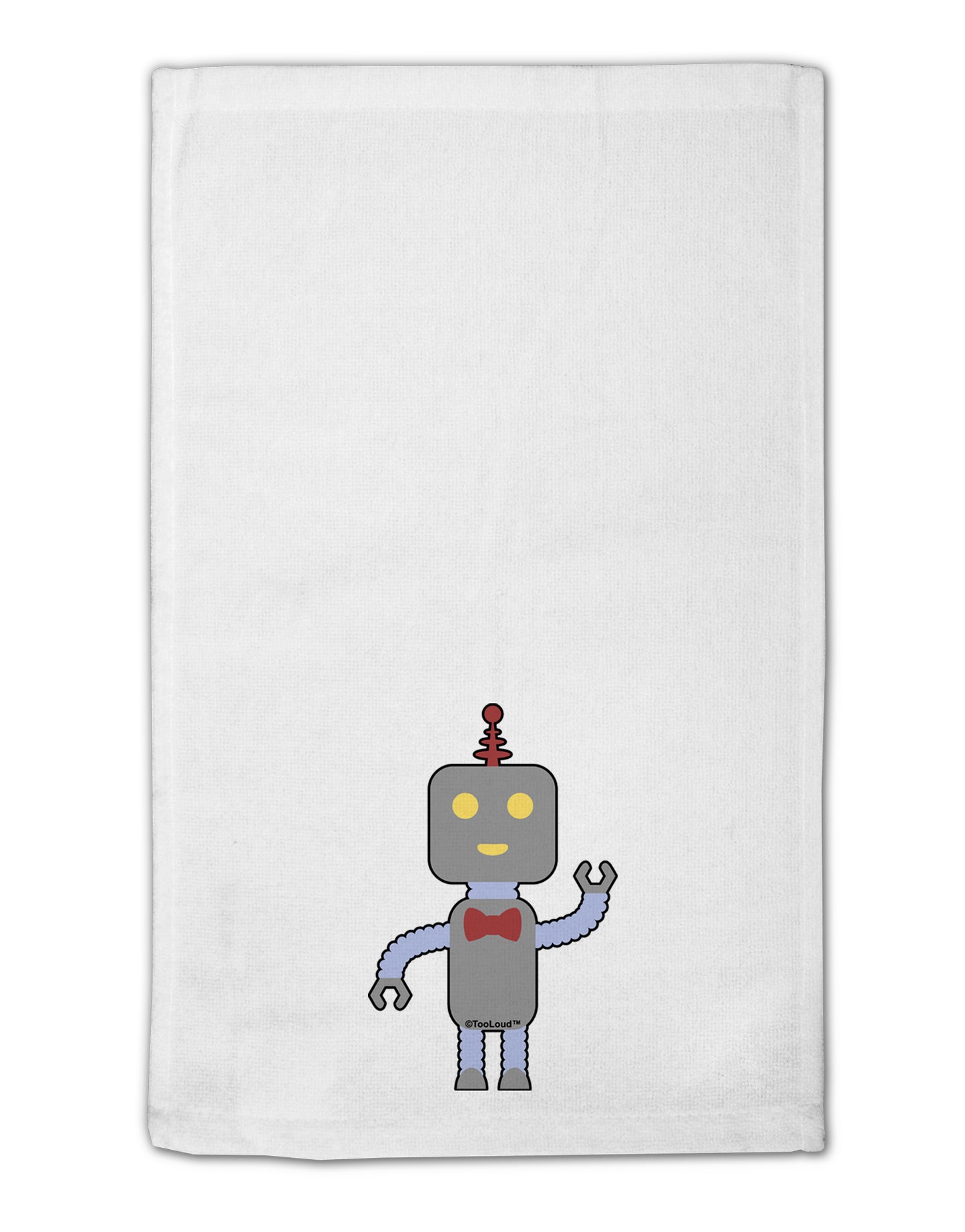Cute Robot Male 11"x18" Dish Fingertip Towel by TooLoud-Fingertip Towel-TooLoud-White-Davson Sales