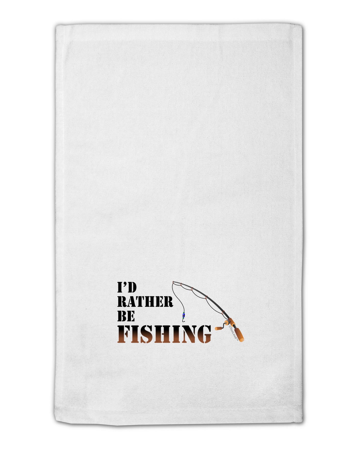 I'd Rather Be Fishing 11"x18" Dish Fingertip Towel-Fingertip Towel-TooLoud-White-Davson Sales