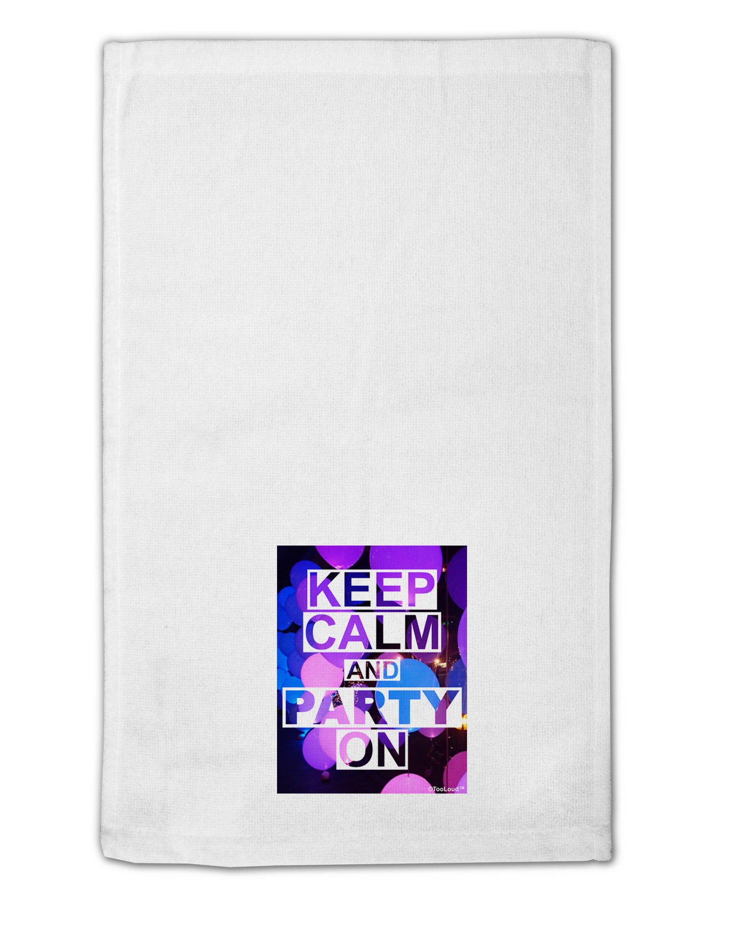 Keep Calm - Party Balloons 11"x18" Dish Fingertip Towel-Fingertip Towel-TooLoud-White-Davson Sales