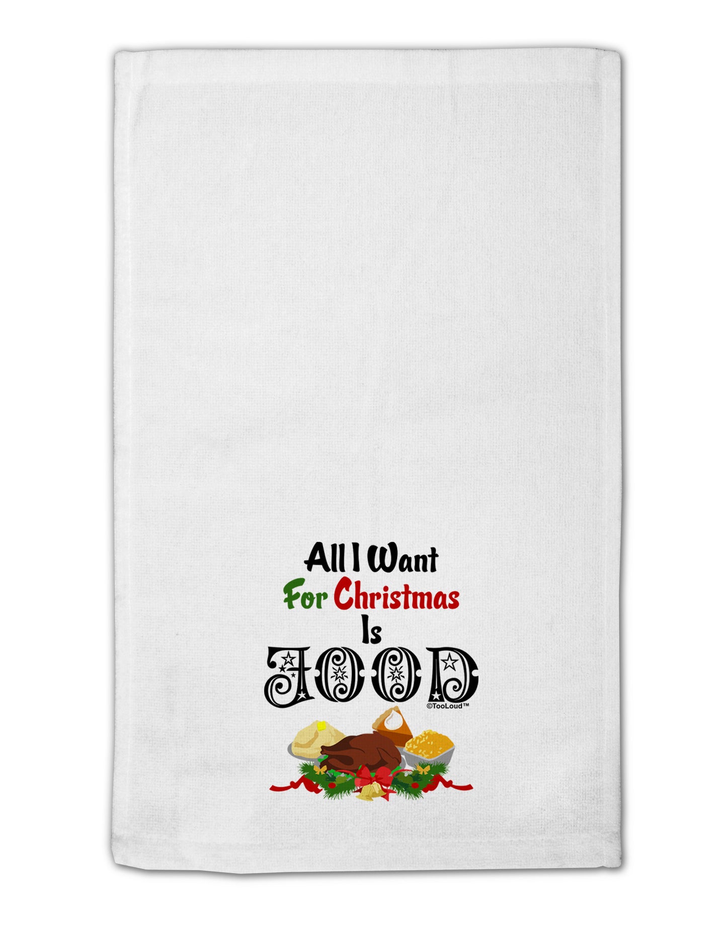 All I Want Is Food 11"x18" Dish Fingertip Towel-Fingertip Towel-TooLoud-White-Davson Sales