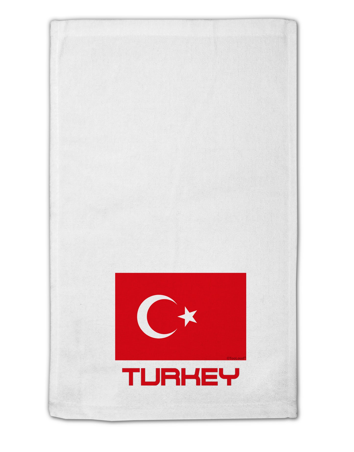 Turkey Flag with Text 11"x18" Dish Fingertip Towel by TooLoud-Fingertip Towel-TooLoud-White-Davson Sales
