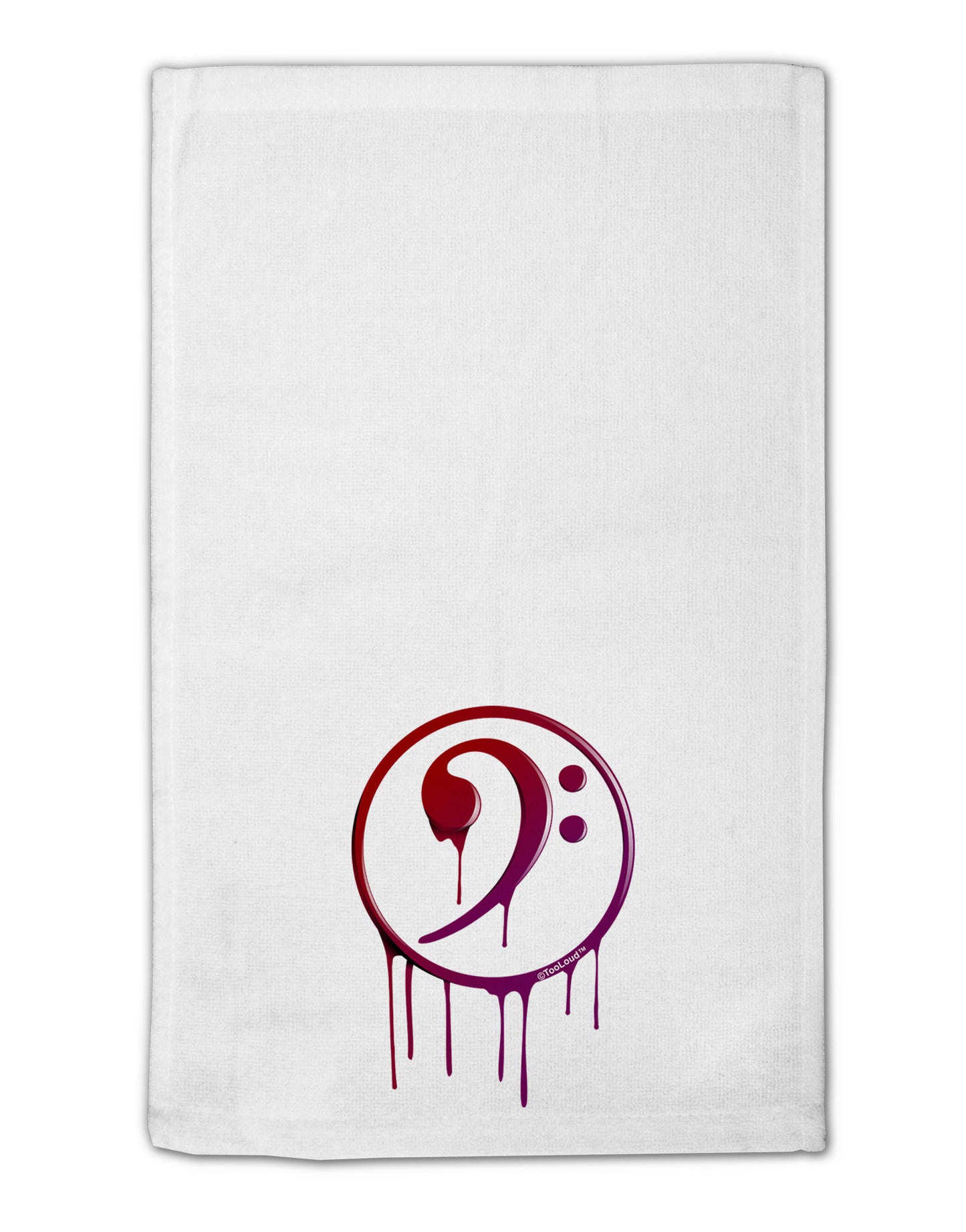 Dripping Bass Symbol 11"x18" Dish Fingertip Towel-Fingertip Towel-TooLoud-White-Davson Sales