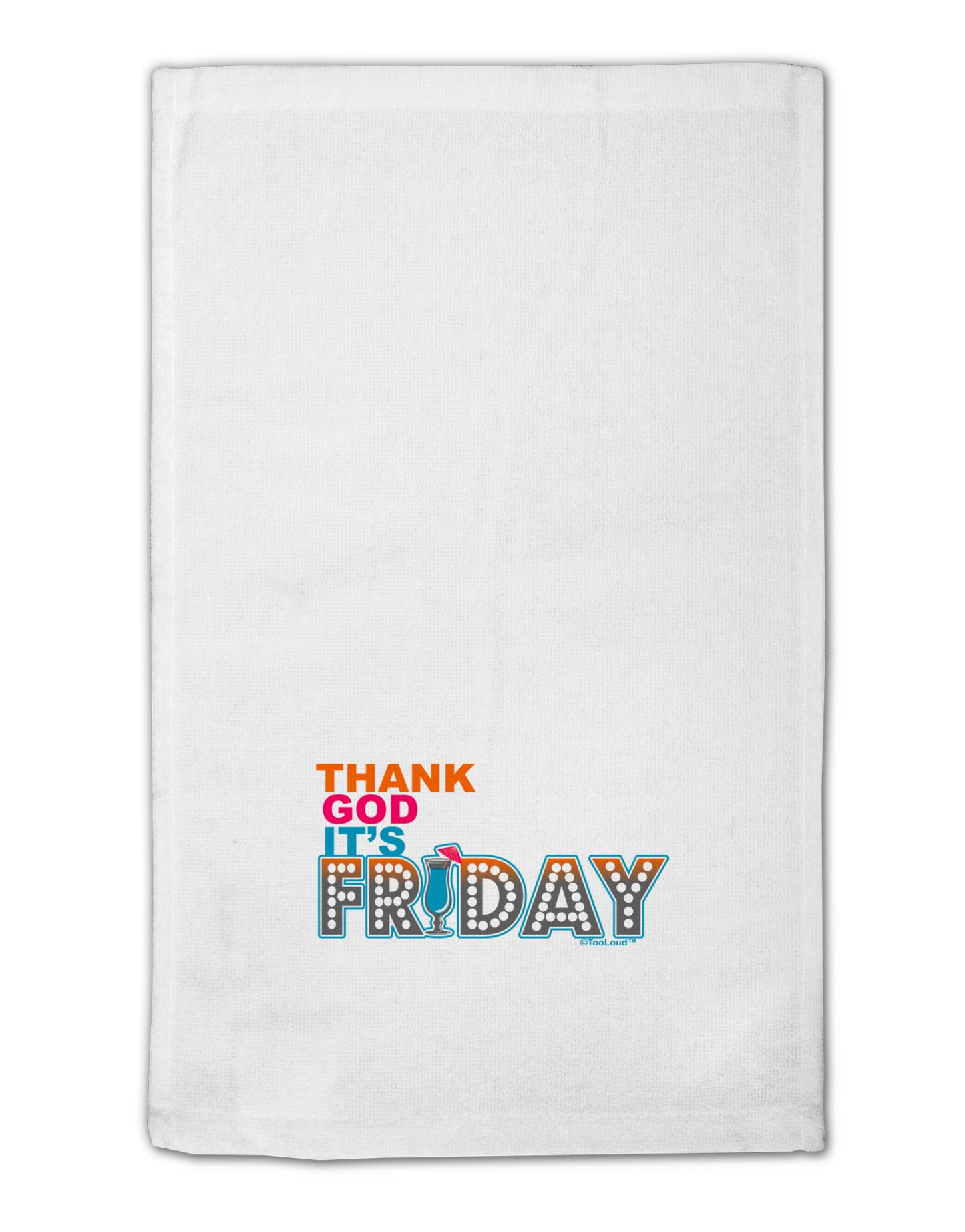 Thank God It's Friday Mixed Drink 11"x18" Dish Fingertip Towel-Fingertip Towel-TooLoud-White-Davson Sales