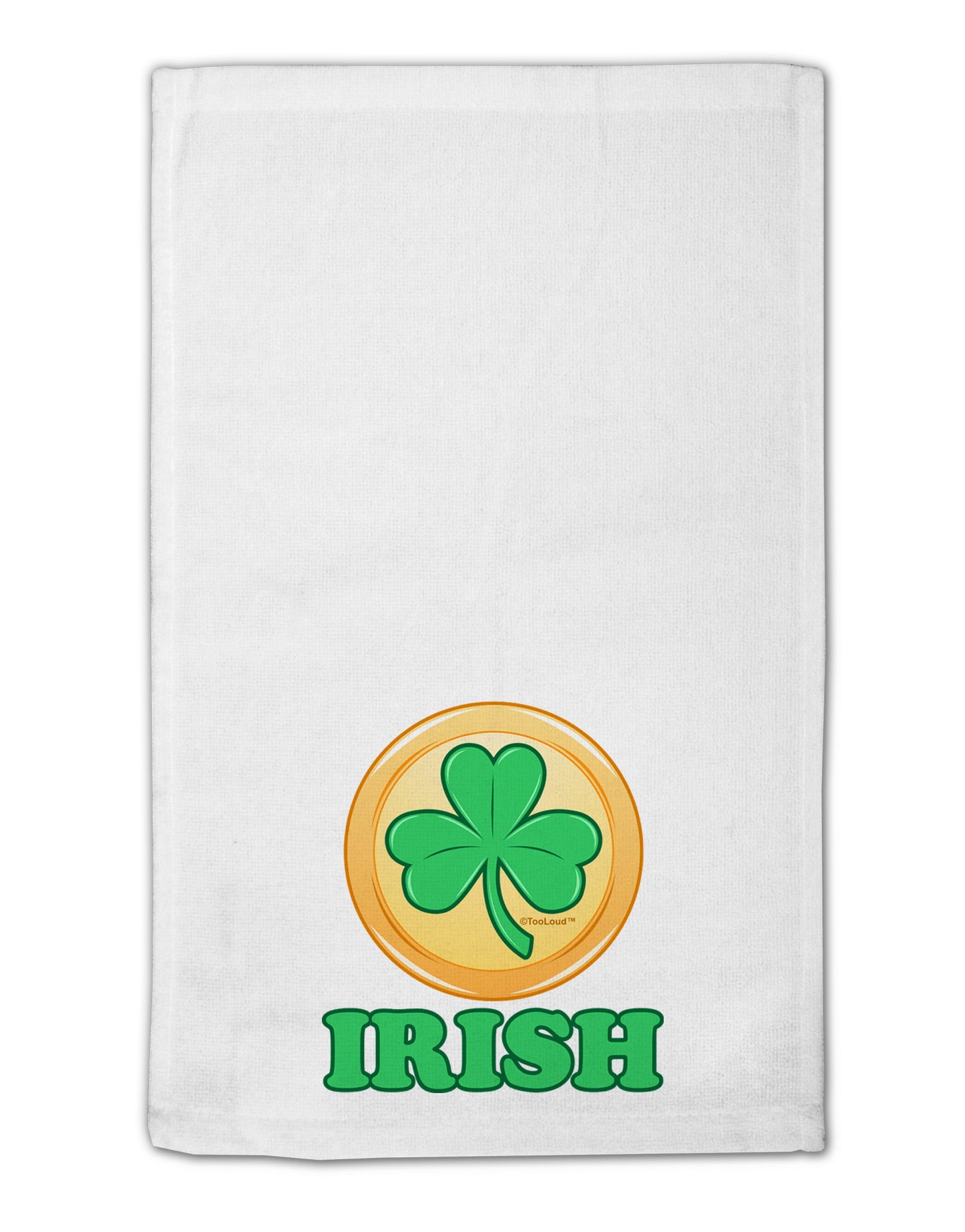 Shamrock Button - Irish 11"x18" Dish Fingertip Towel by TooLoud-Fingertip Towel-TooLoud-White-Davson Sales