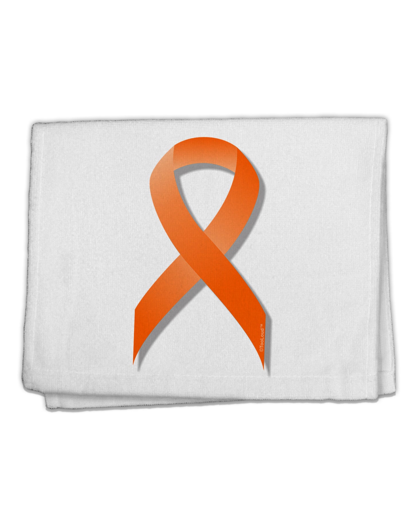 Leukemia Awareness Ribbon - Orange 11"x18" Dish Fingertip Towel-Fingertip Towel-TooLoud-White-Davson Sales