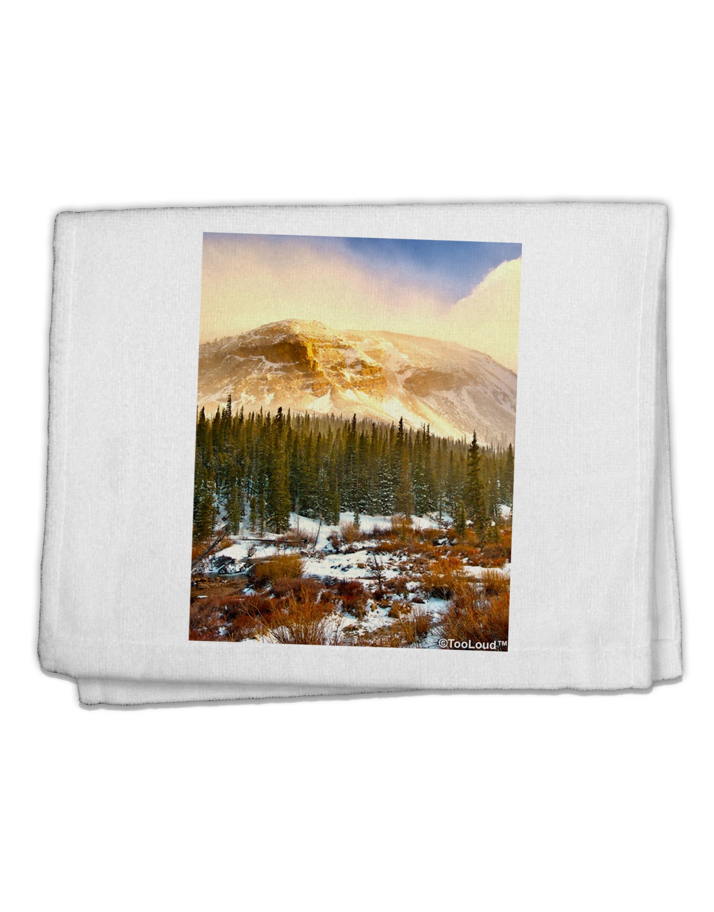 Nature Photography - Mountain Glow 11"x18" Dish Fingertip Towel by TooLoud-TooLoud-White-Davson Sales