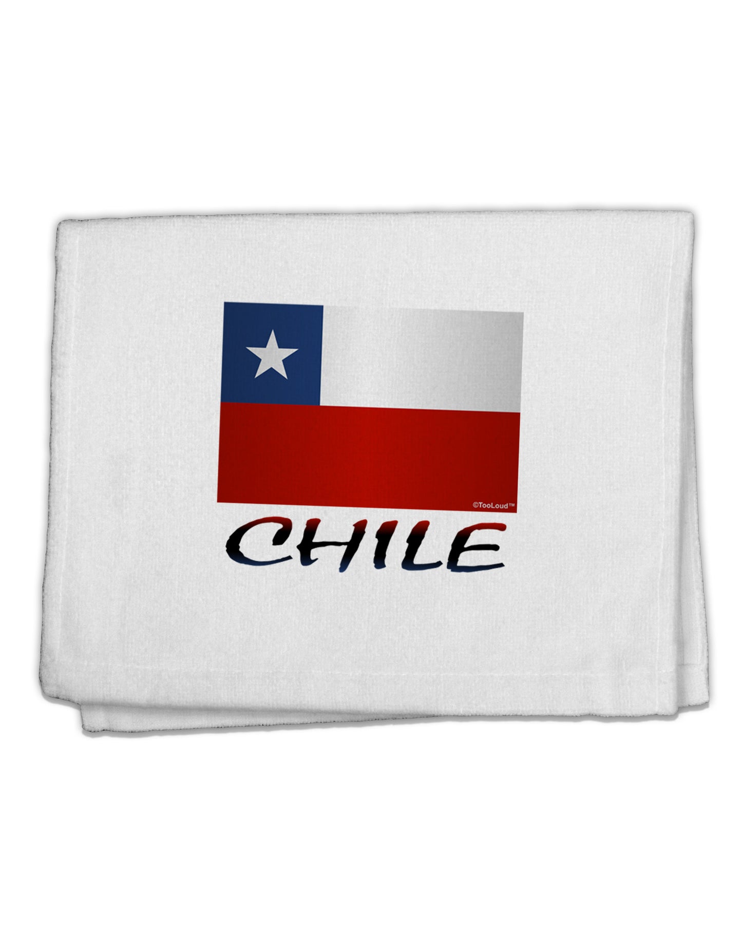Chile Flag 11"x18" Dish Fingertip Towel-Fingertip Towel-TooLoud-White-Davson Sales