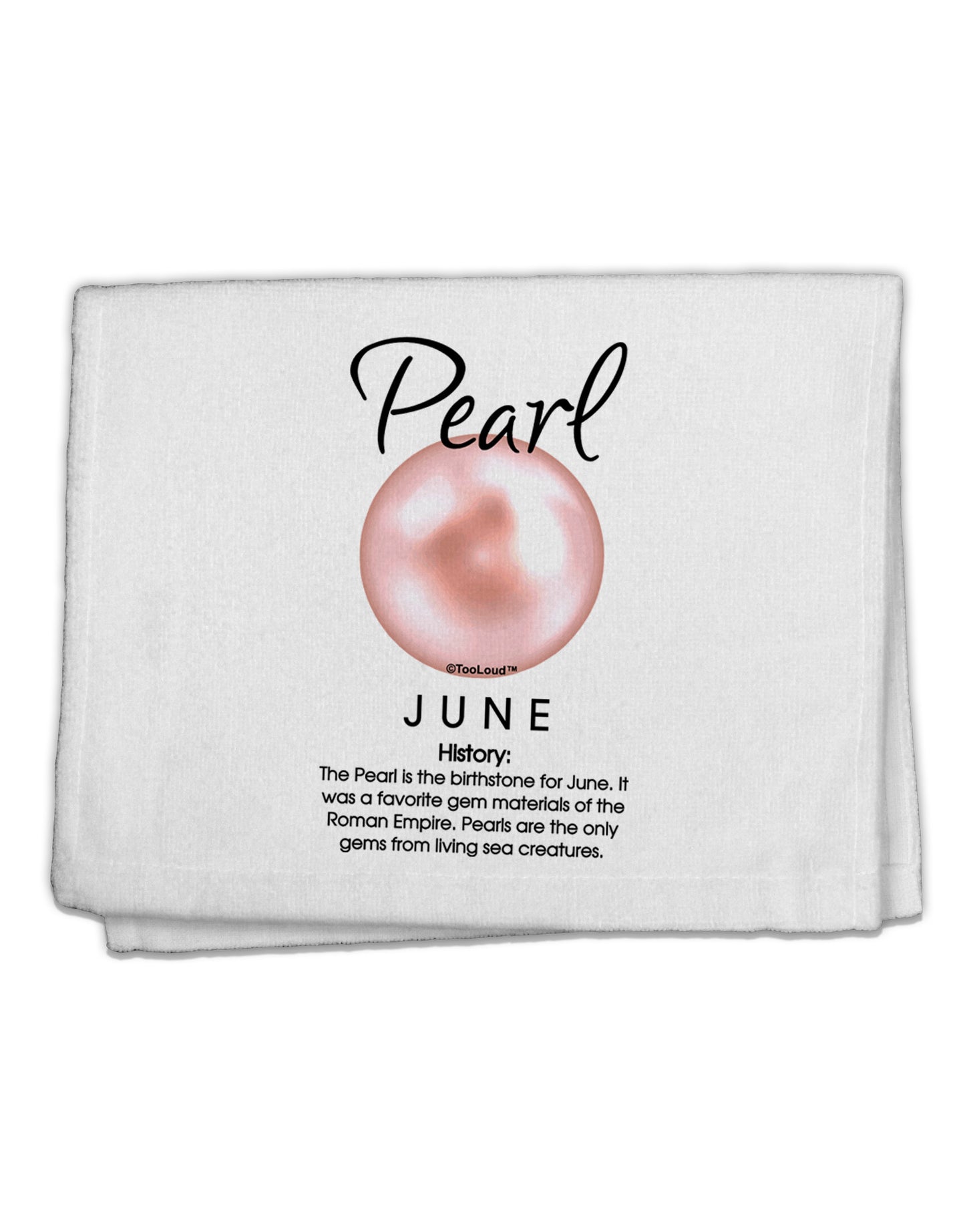 Birthstone Pearl 11"x18" Dish Fingertip Towel by TooLoud-Fingertip Towel-TooLoud-White-Davson Sales