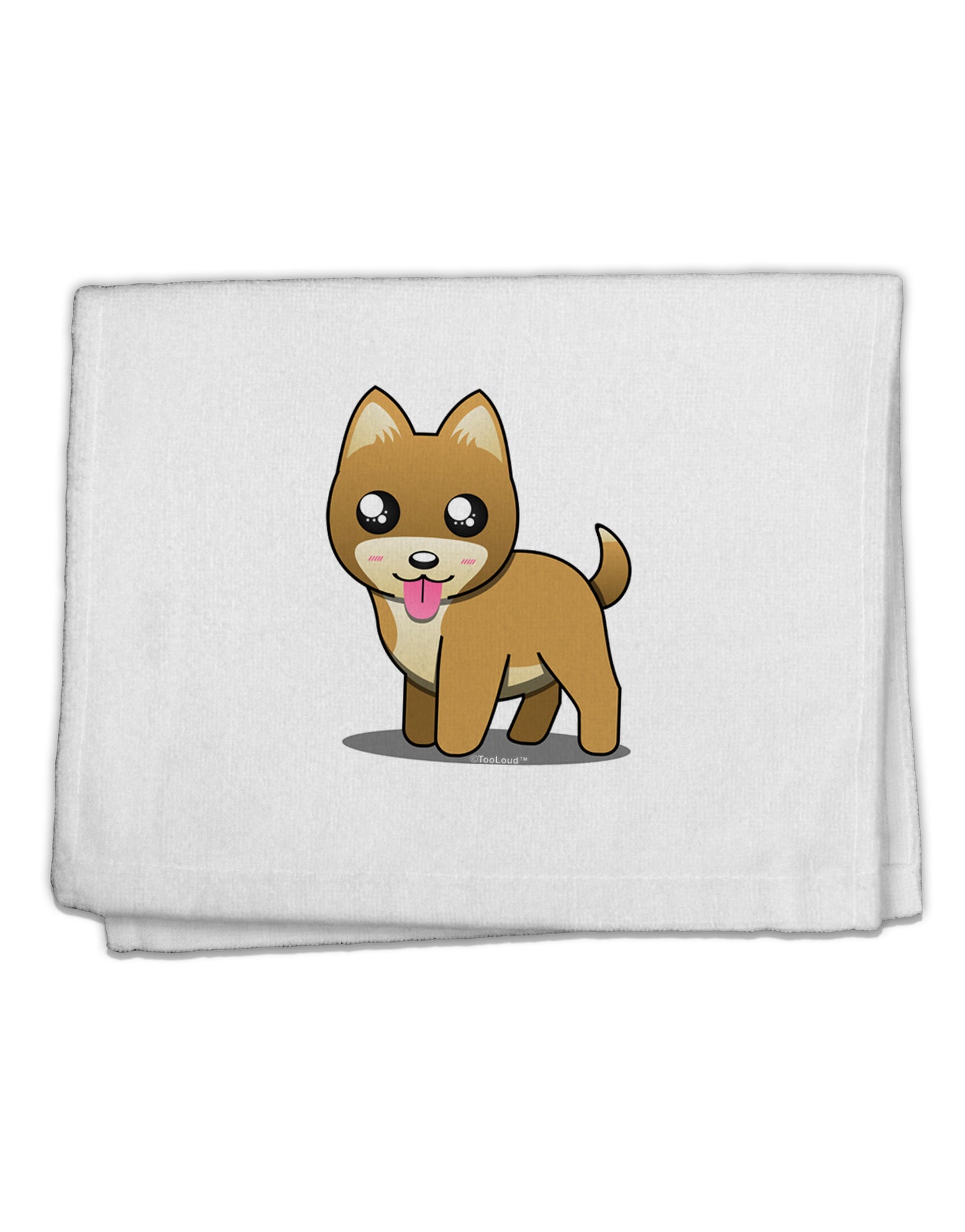 Kawaii Standing Puppy 11"x18" Dish Fingertip Towel-Fingertip Towel-TooLoud-White-Davson Sales