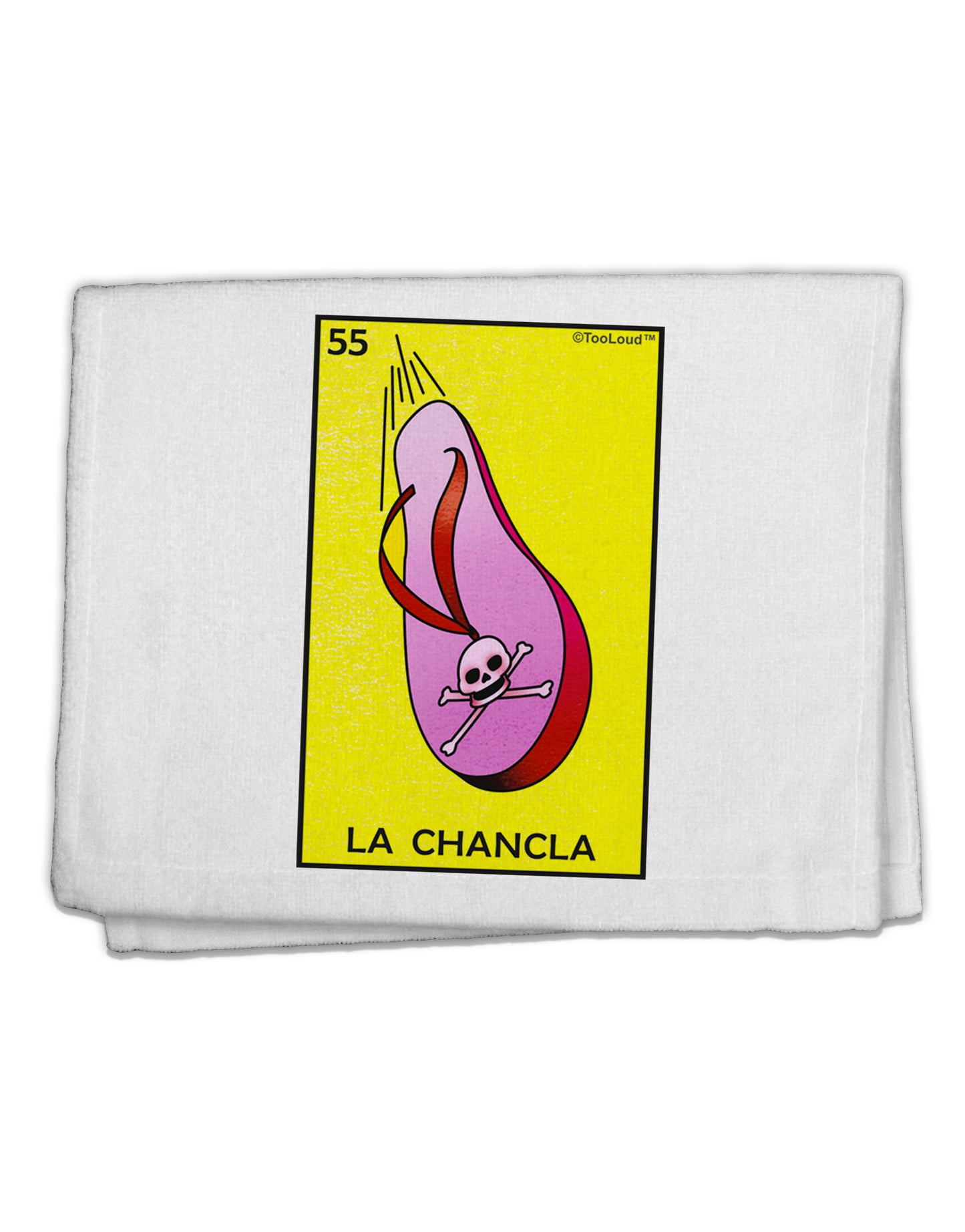 La Chancla Loteria Solid 11"x18" Dish Fingertip Towel by TooLoud-TooLoud-White-Davson Sales