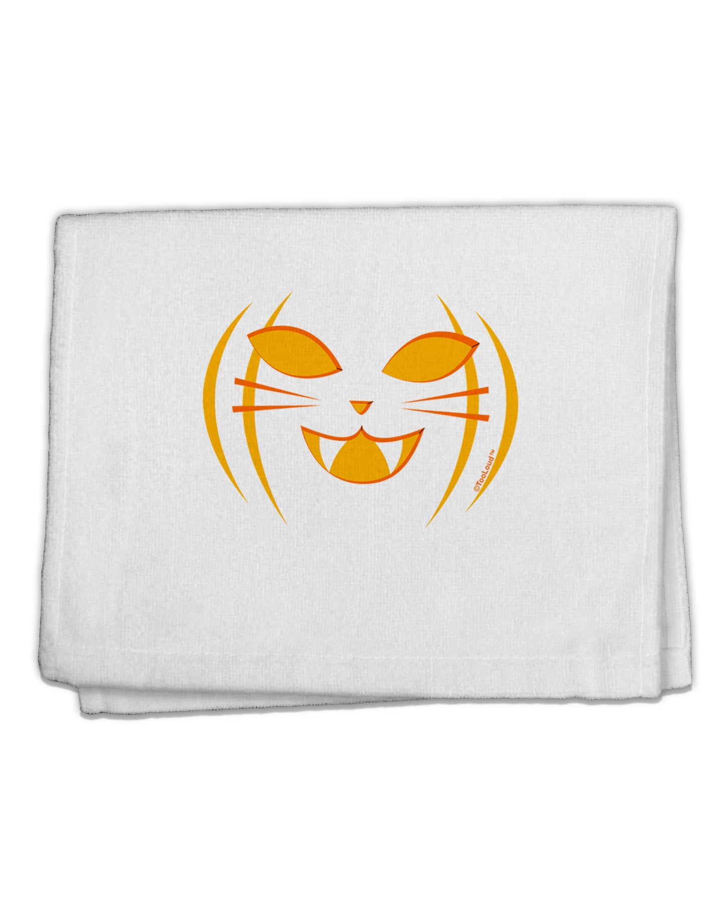 Cat-O-Lantern 11"x18" Dish Fingertip Towel-Fingertip Towel-TooLoud-White-Davson Sales