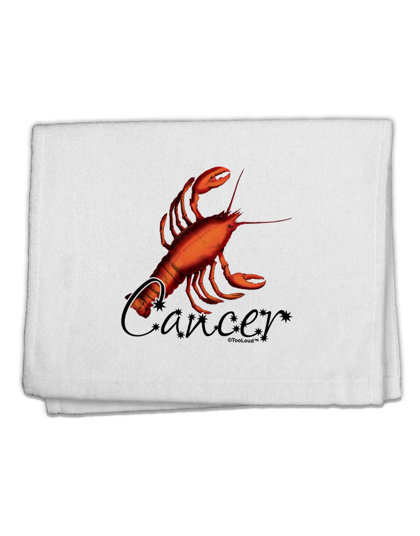 Cancer Color Illustration 11"x18" Dish Fingertip Towel-Fingertip Towel-TooLoud-White-Davson Sales