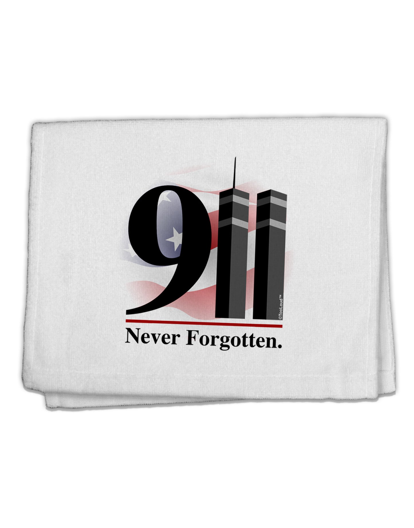 911 Never Forgotten 11"x18" Dish Fingertip Towel-Fingertip Towel-TooLoud-White-Davson Sales