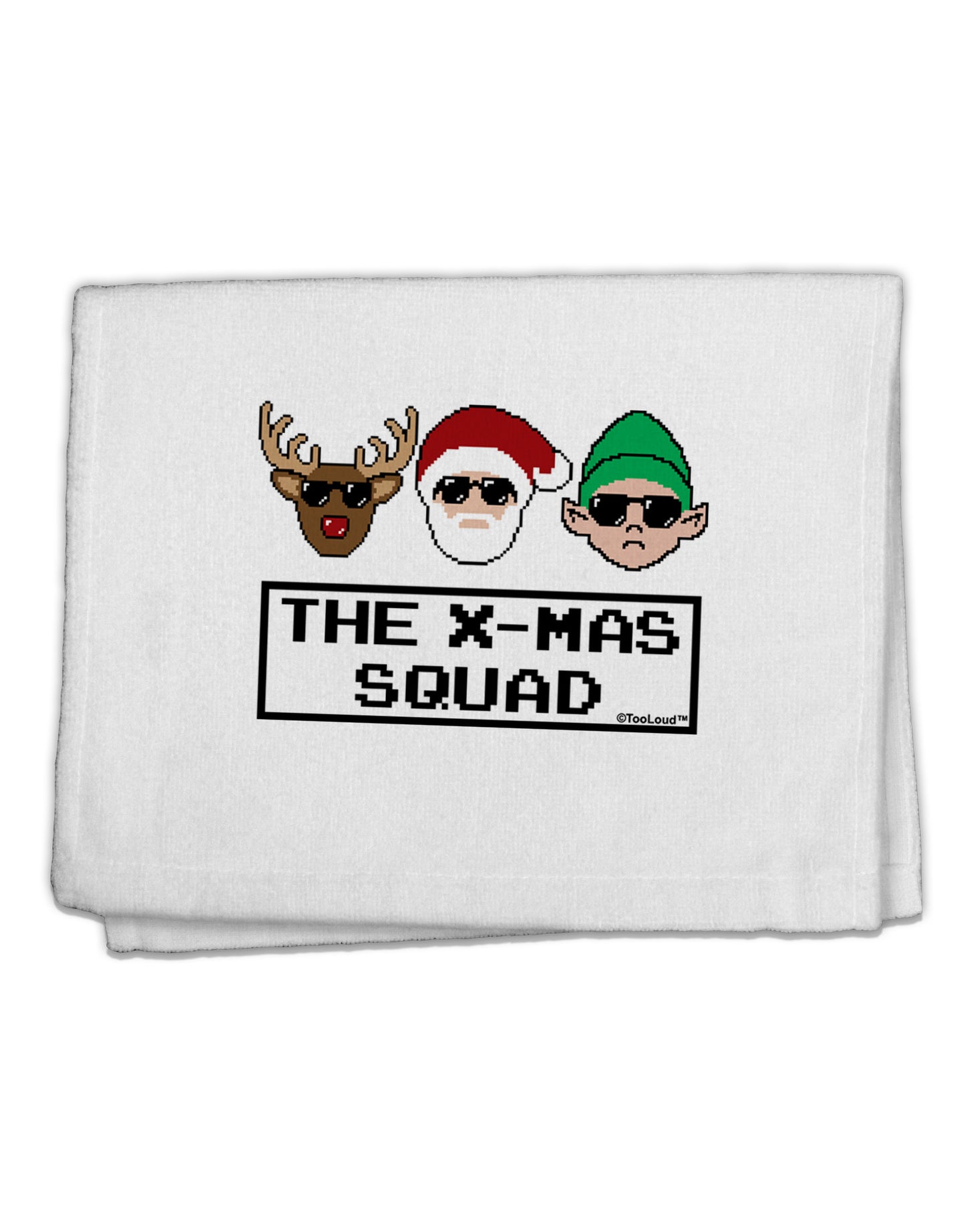 The X-mas Squad Text 11"x18" Dish Fingertip Towel-Fingertip Towel-TooLoud-White-Davson Sales