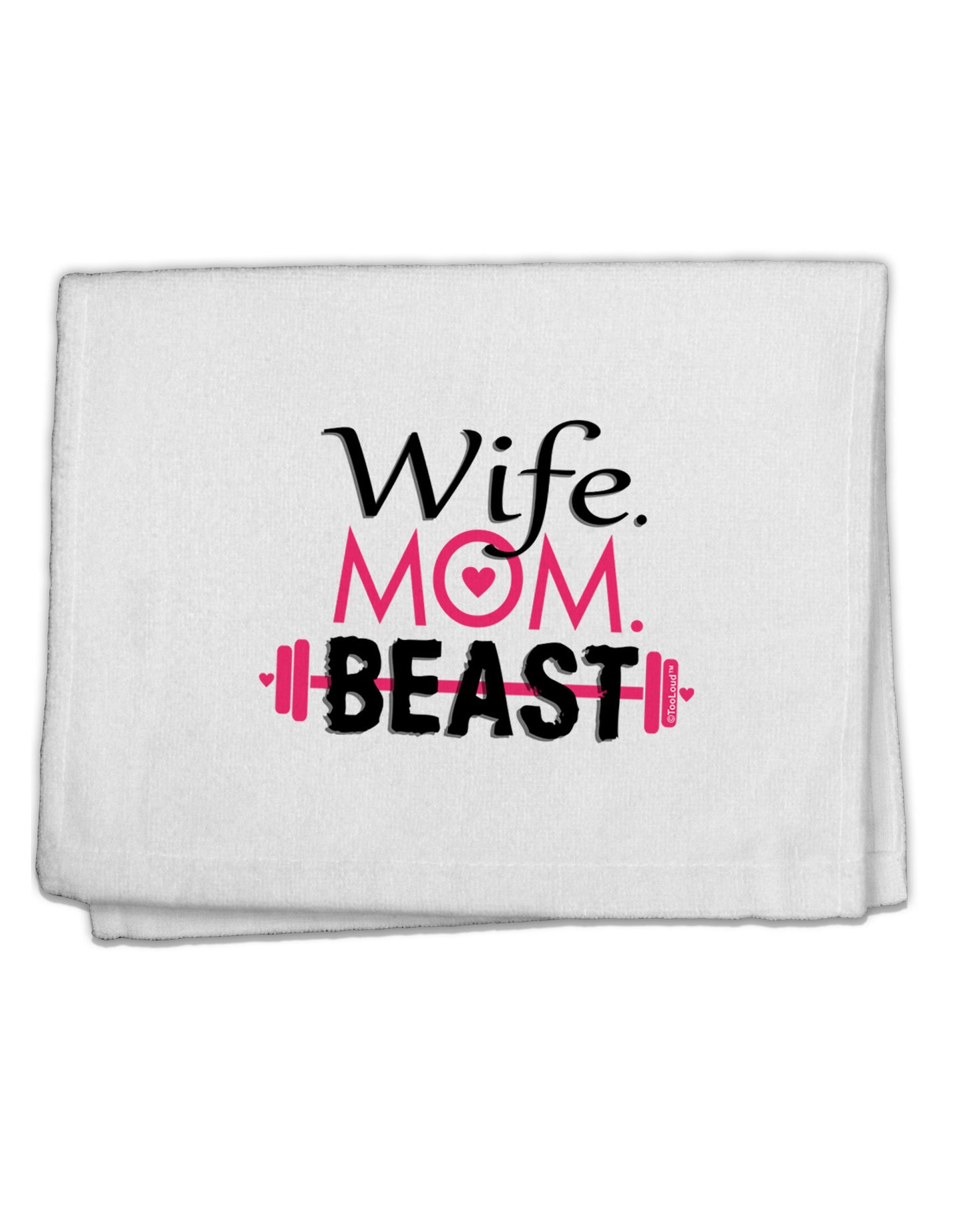 Wife Mom Beast 11"x18" Dish Fingertip Towel-Fingertip Towel-TooLoud-White-Davson Sales