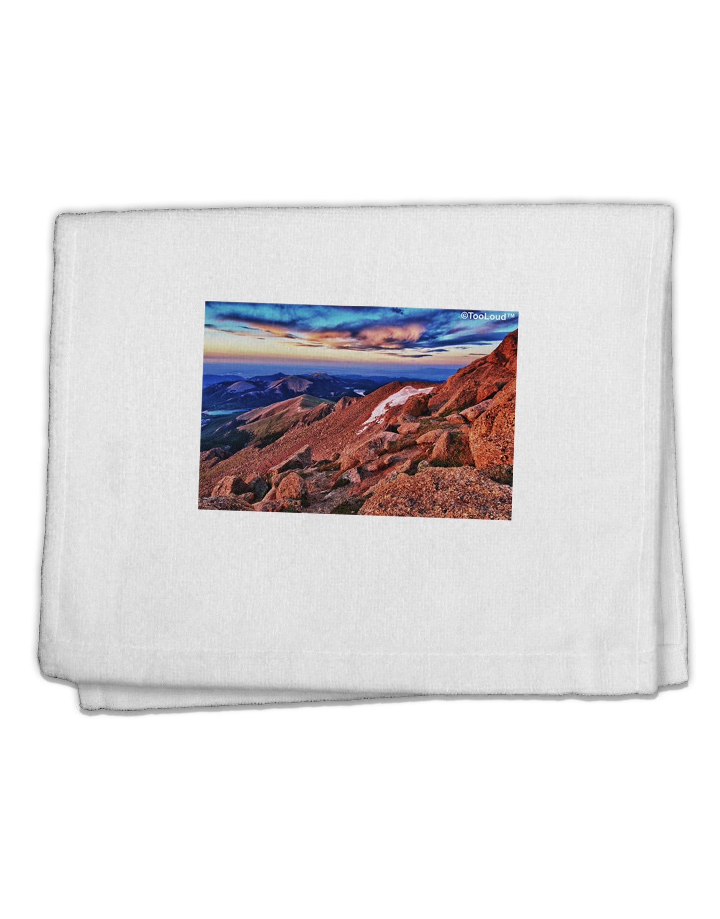 Colorado Mtn Sunset 11"x18" Dish Fingertip Towel-Fingertip Towel-TooLoud-White-Davson Sales