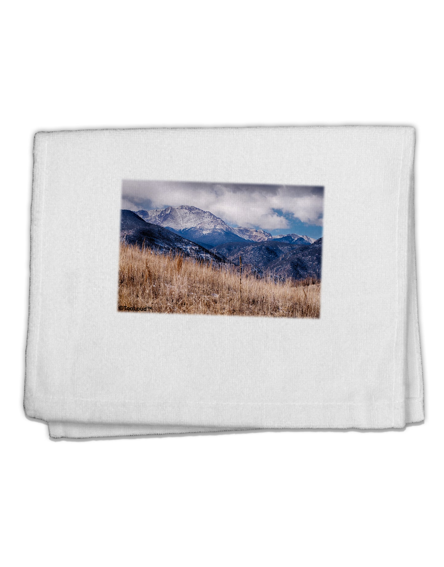 Pikes Peak CO Mountains 11"x18" Dish Fingertip Towel by TooLoud-Fingertip Towel-TooLoud-White-Davson Sales