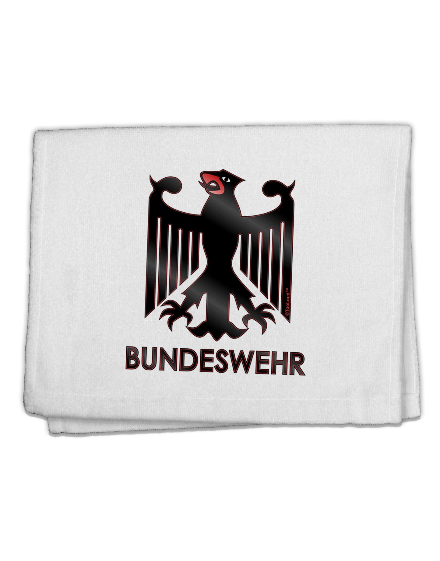 Bundeswehr Logo with Text 11"x18" Dish Fingertip Towel-Fingertip Towel-TooLoud-White-Davson Sales
