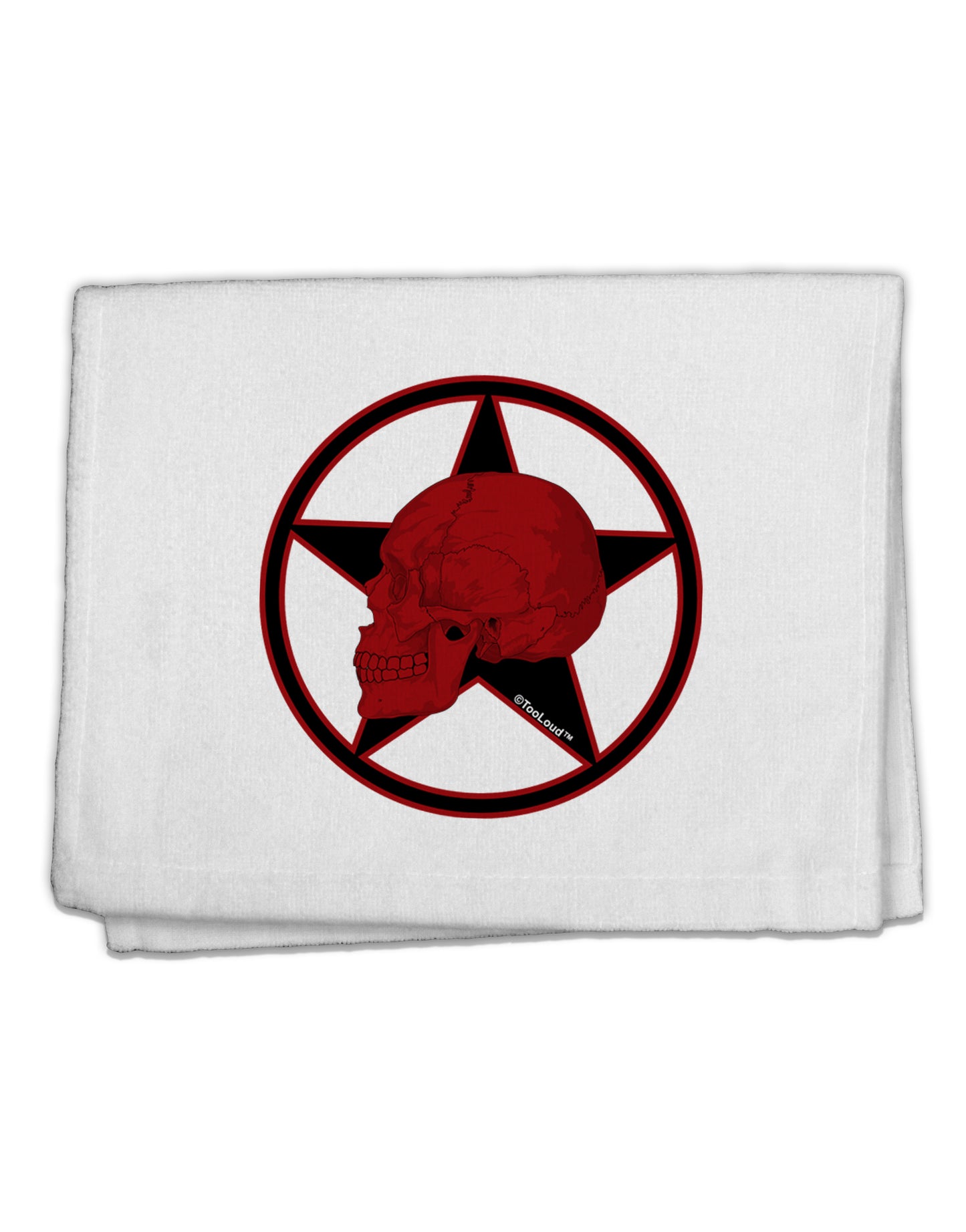 Blood Red Skull 11"x18" Dish Fingertip Towel by TooLoud-Fingertip Towel-TooLoud-White-Davson Sales