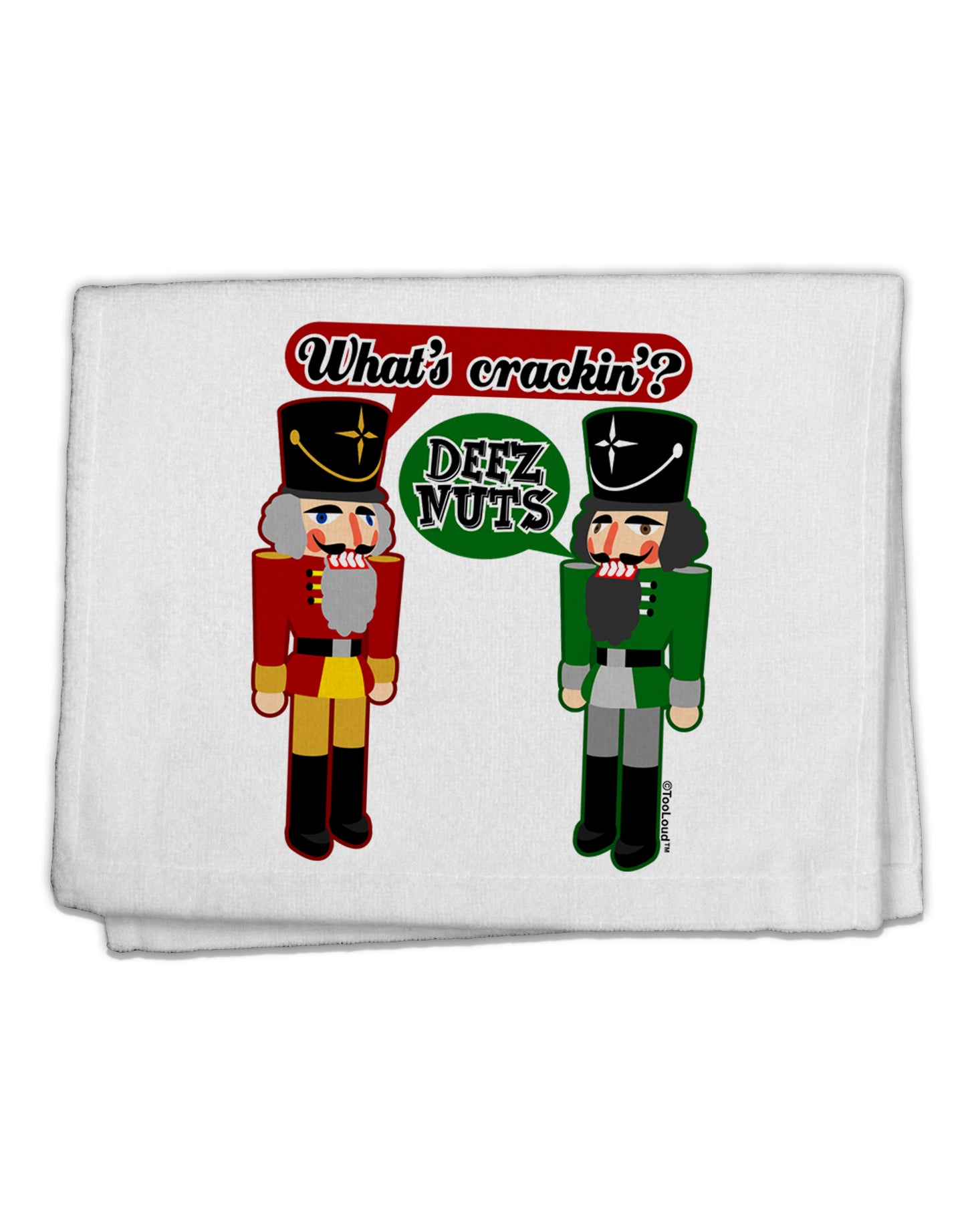 Whats Crackin - Deez Nuts 11"x18" Dish Fingertip Towel by TooLoud-TooLoud-White-Davson Sales