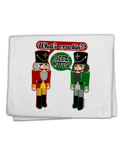 Whats Crackin - Deez Nuts 11&#x22;x18&#x22; Dish Fingertip Towel by TooLoud-TooLoud-White-Davson Sales