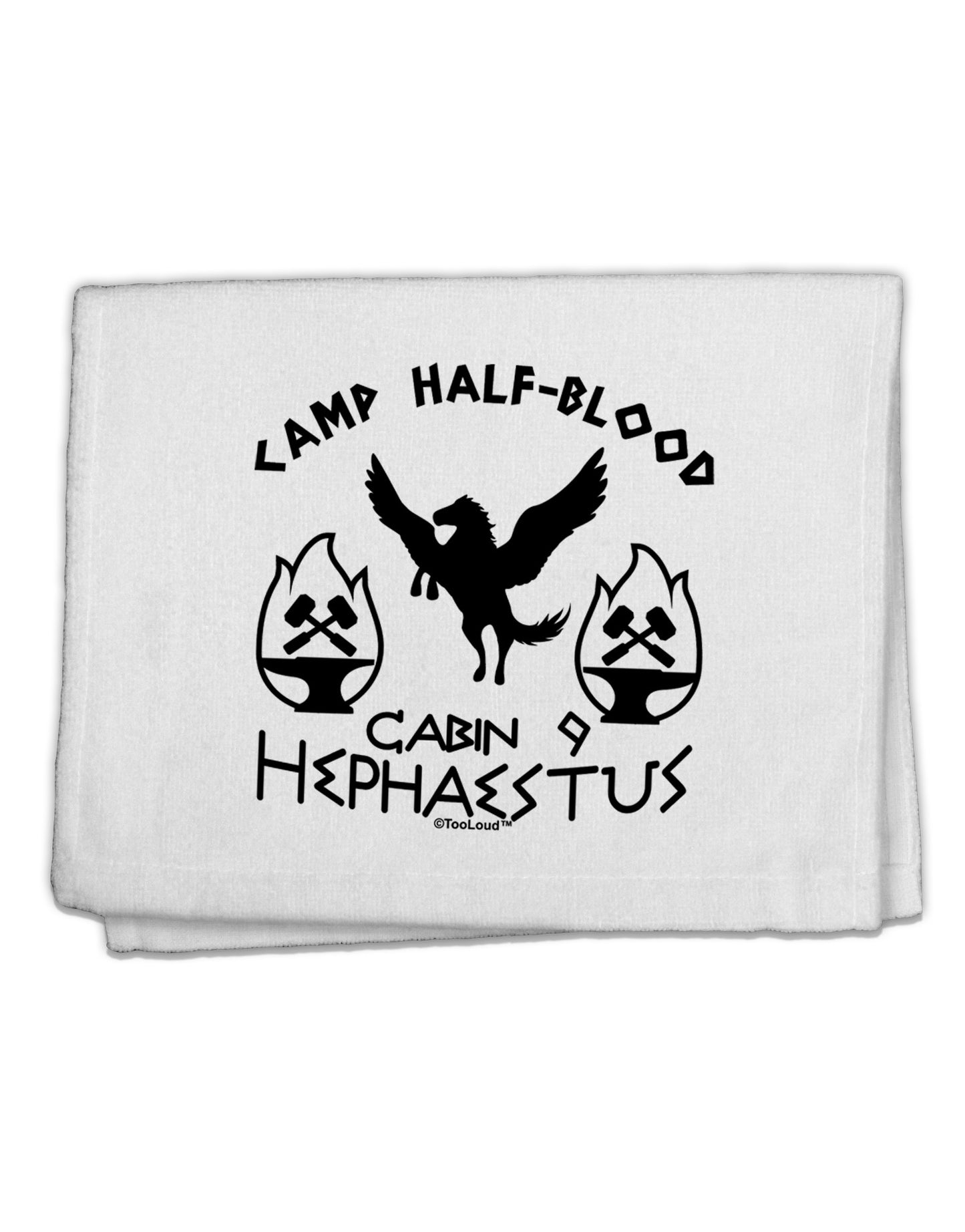 Cabin 9 Hephaestus Half Blood 11"x18" Dish Fingertip Towel-Fingertip Towel-TooLoud-White-Davson Sales