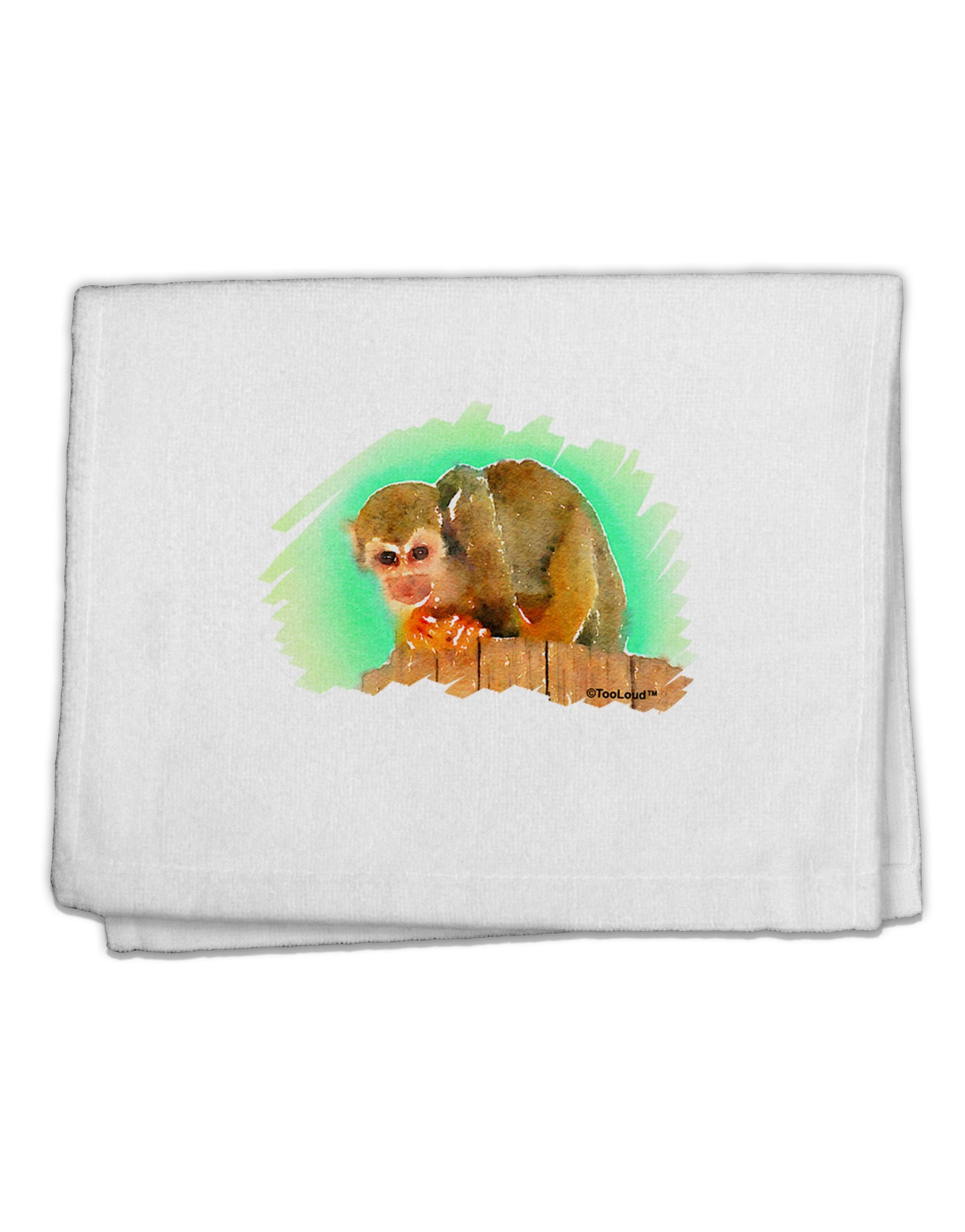 Squirrel Monkey Watercolor 11"x18" Dish Fingertip Towel-Fingertip Towel-TooLoud-White-Davson Sales