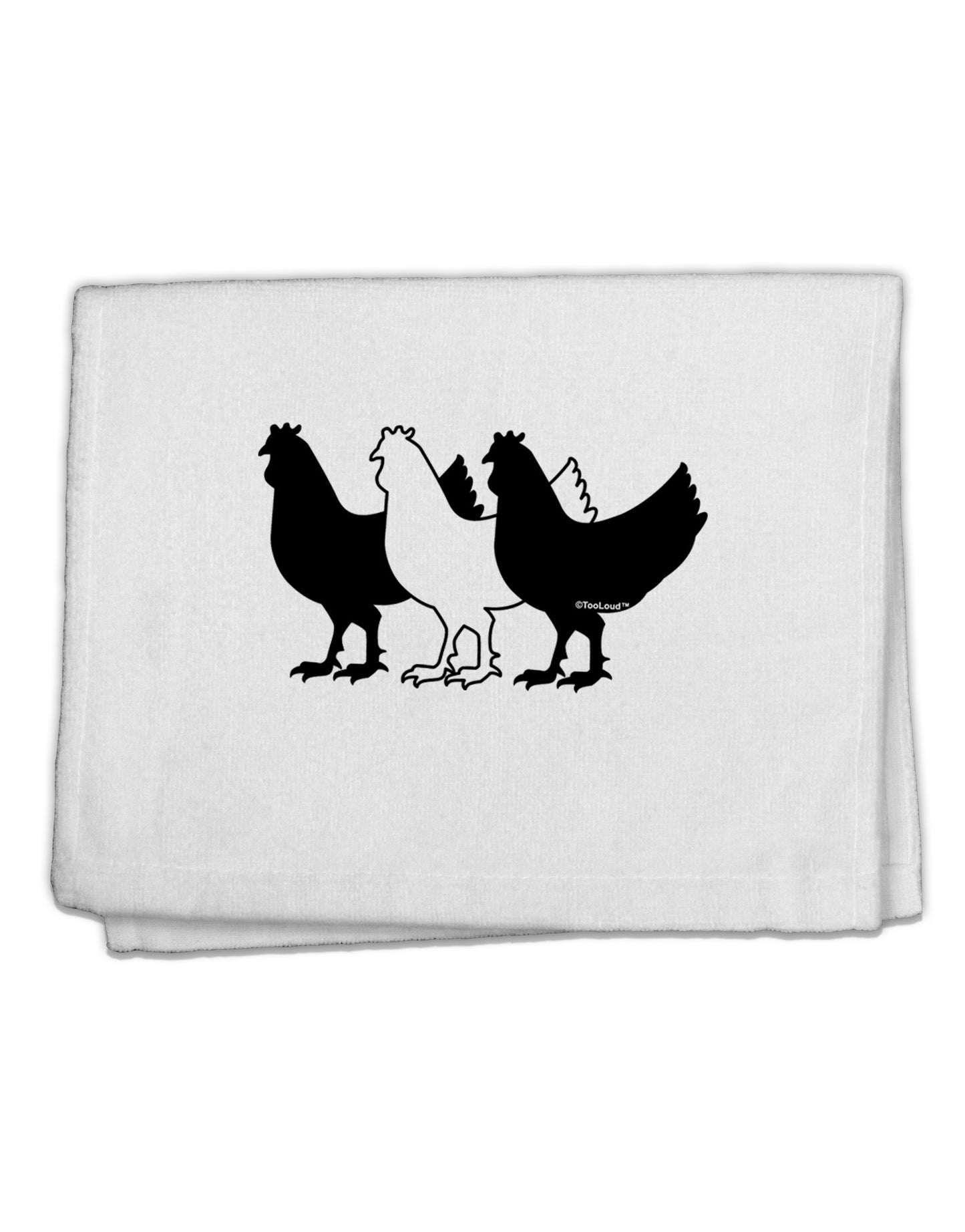 Three French Hens 11"x18" Dish Fingertip Towel-Fingertip Towel-TooLoud-White-Davson Sales