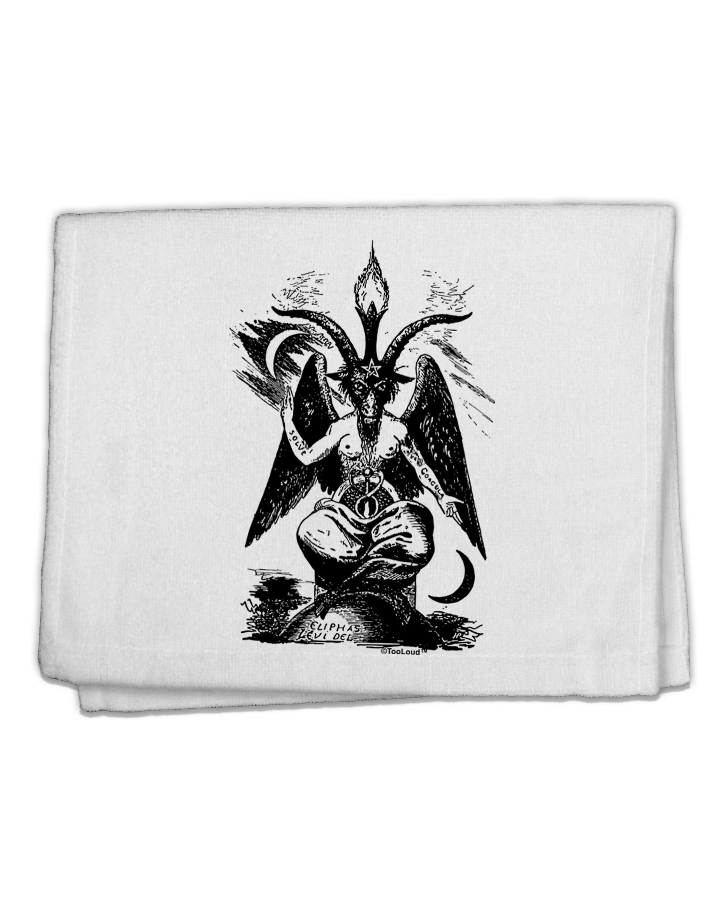 Baphomet Illustration 11"x18" Dish Fingertip Towel by TooLoud-TooLoud-White-Davson Sales