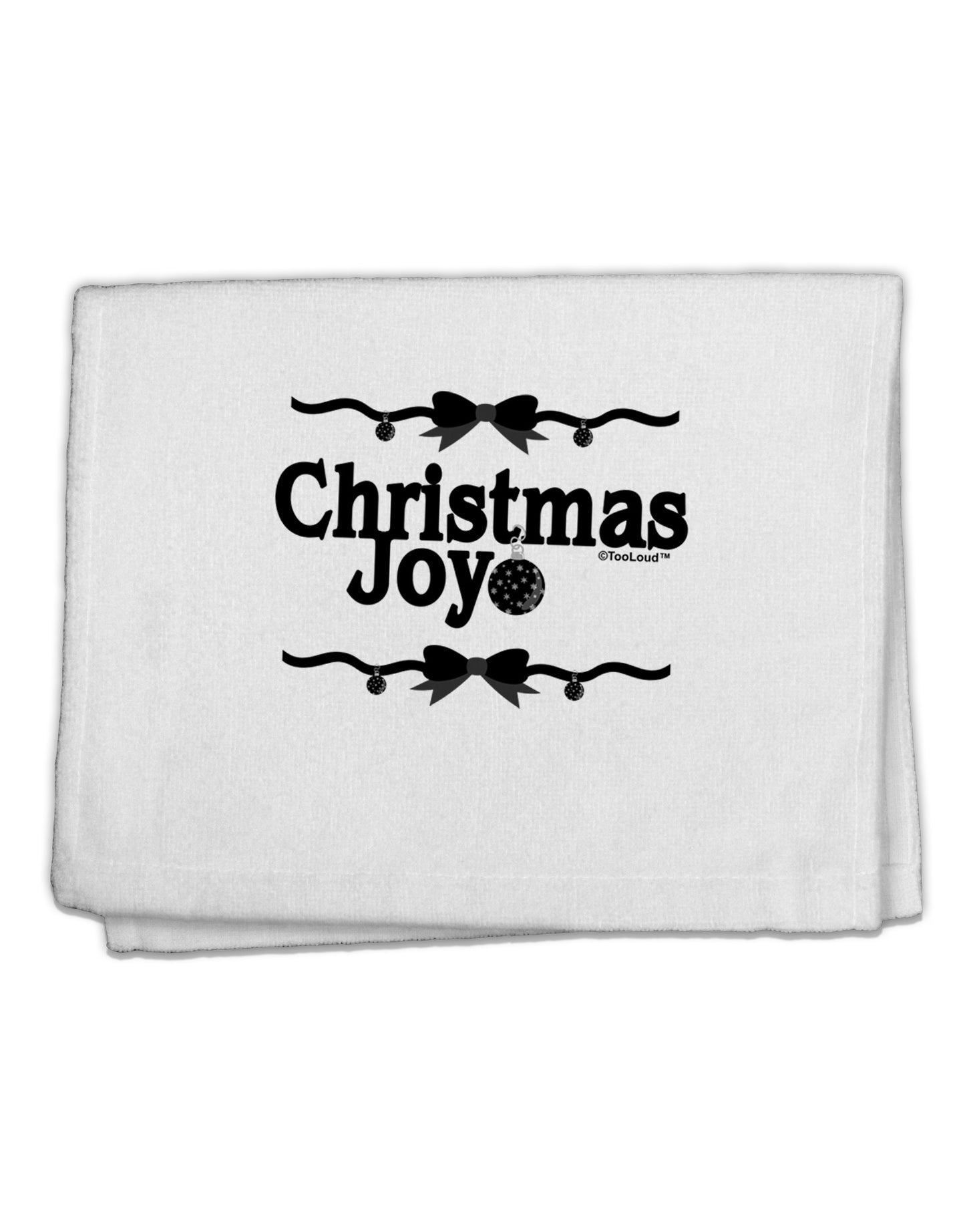 Christmas Joy BnW 11"x18" Dish Fingertip Towel-Fingertip Towel-TooLoud-White-Davson Sales