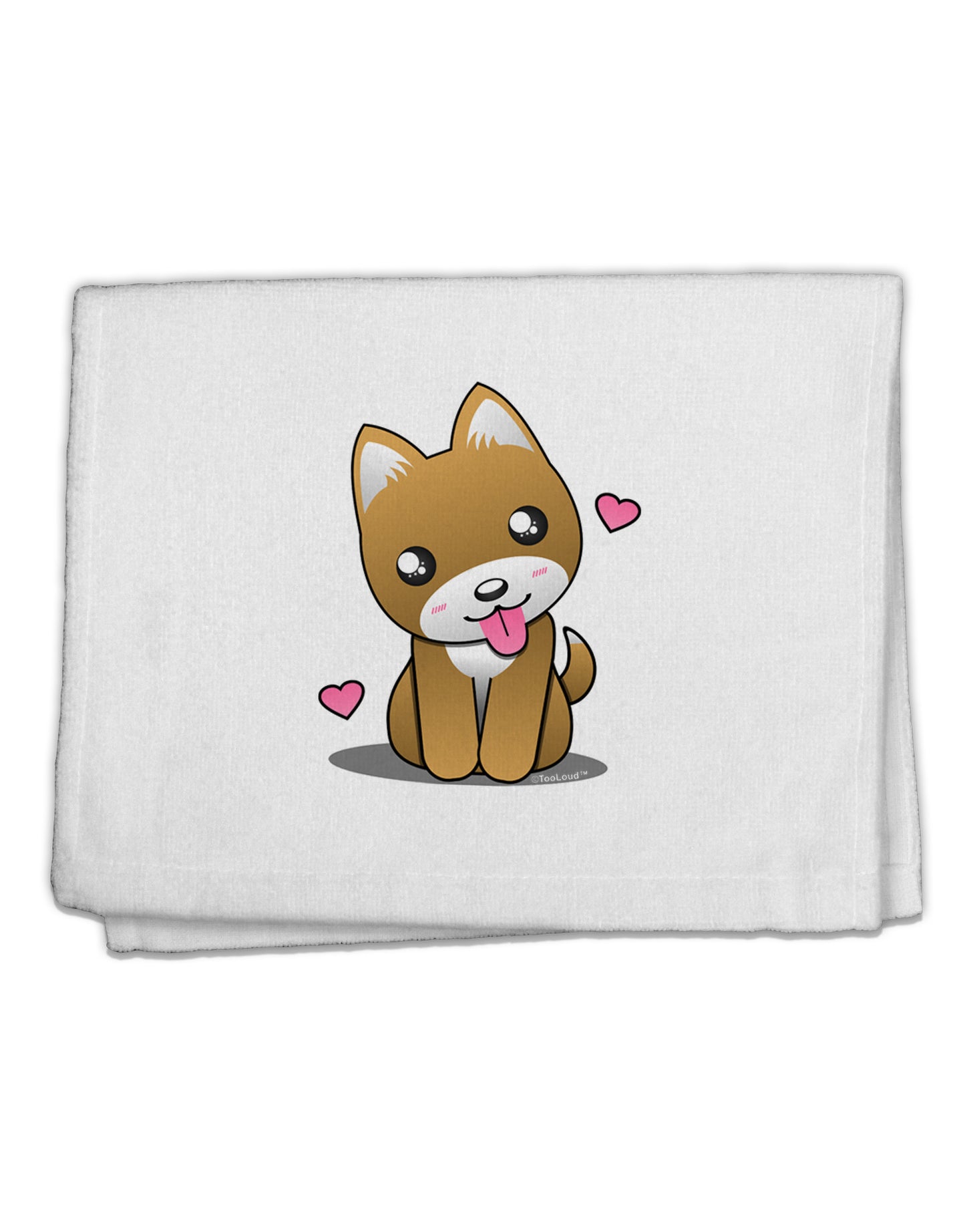 Kawaii Puppy 11"x18" Dish Fingertip Towel-Fingertip Towel-TooLoud-White-Davson Sales