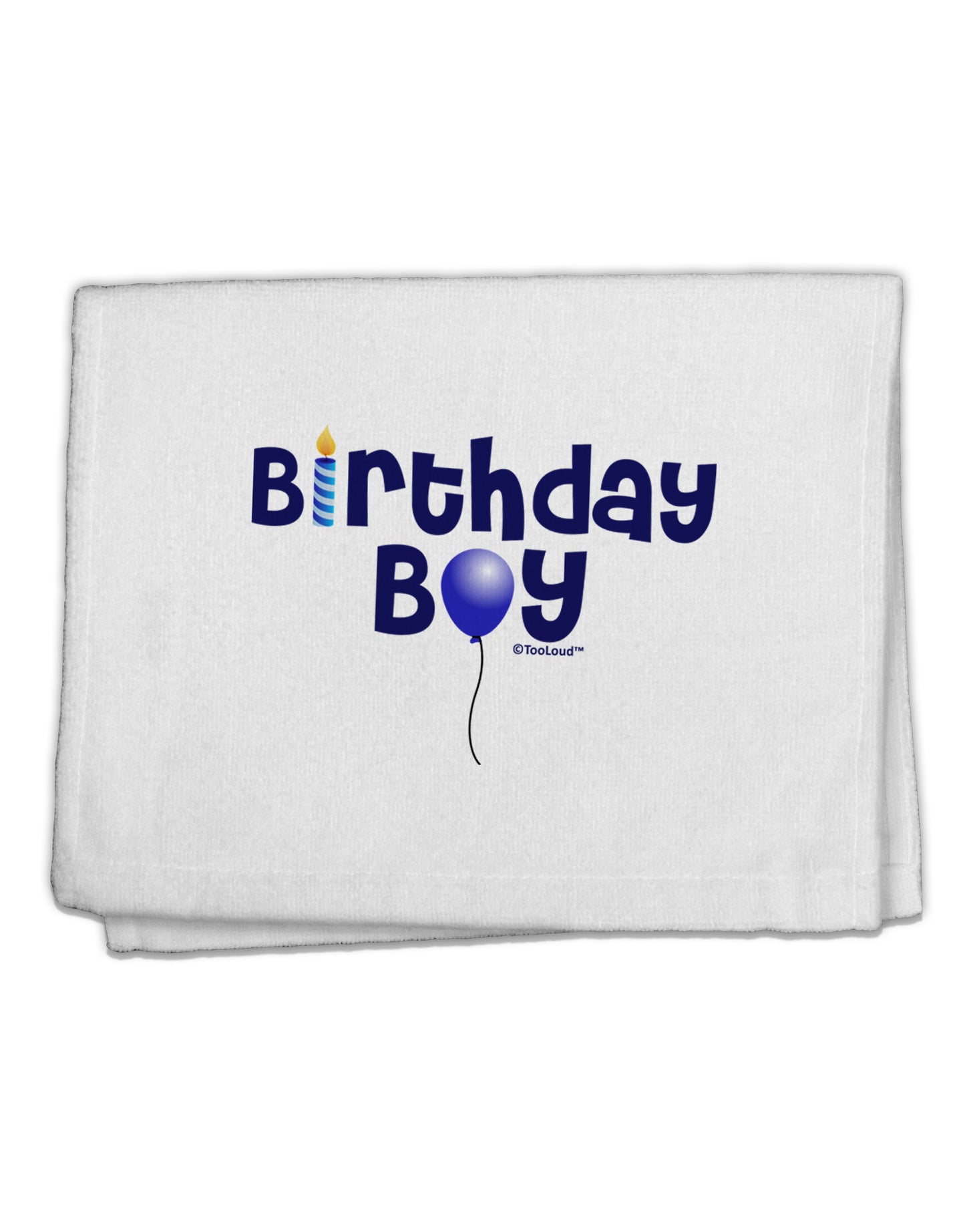 Birthday Boy - Candle and Balloon 11"x18" Dish Fingertip Towel by TooLoud-Fingertip Towel-TooLoud-White-Davson Sales