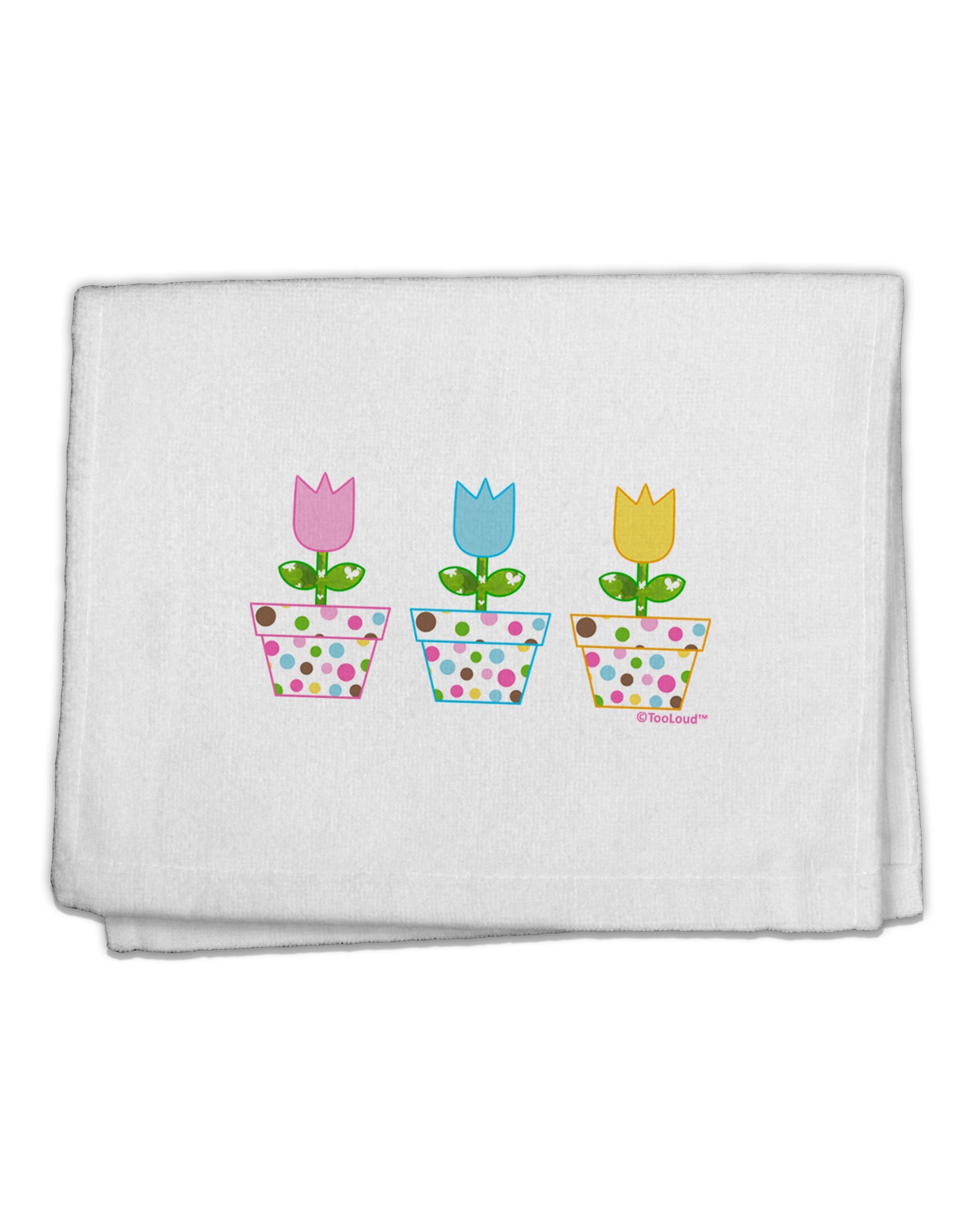 Three Easter Tulips 11"x18" Dish Fingertip Towel by TooLoud-Fingertip Towel-TooLoud-White-Davson Sales