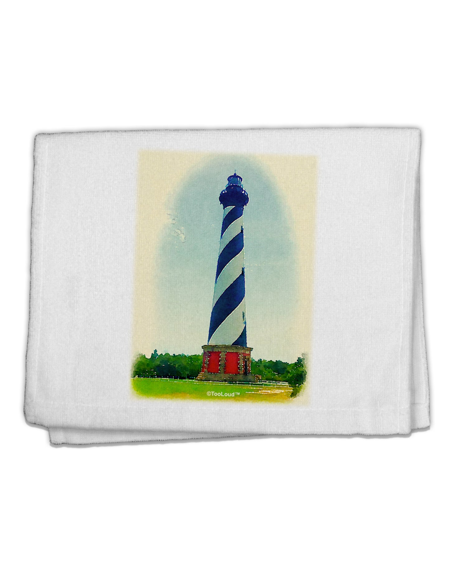 Watercolor Lighthouse 1 11"x18" Dish Fingertip Towel-Fingertip Towel-TooLoud-White-Davson Sales