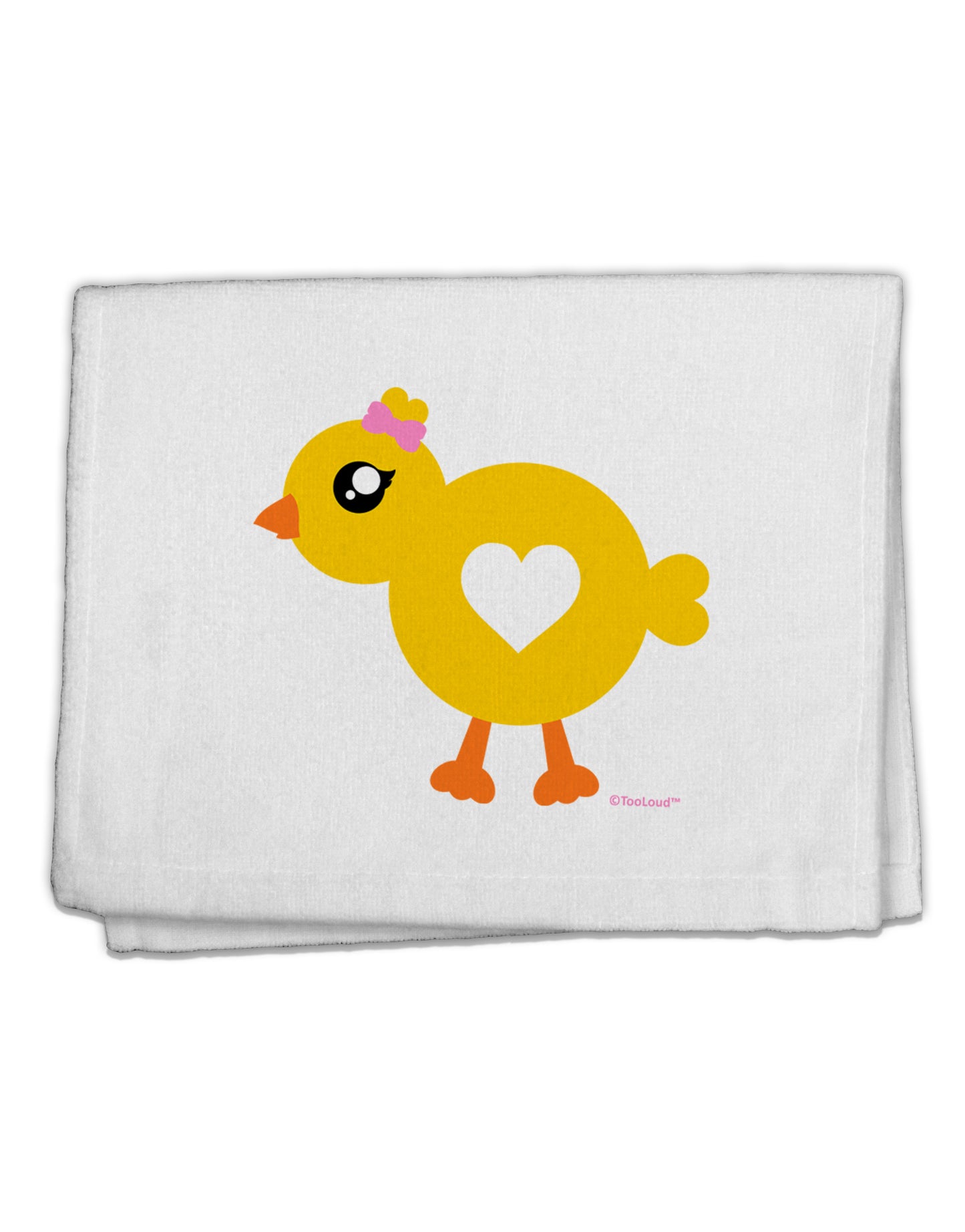 Cute Chick with Bow 11"x18" Dish Fingertip Towel by TooLoud-Fingertip Towel-TooLoud-White-Davson Sales