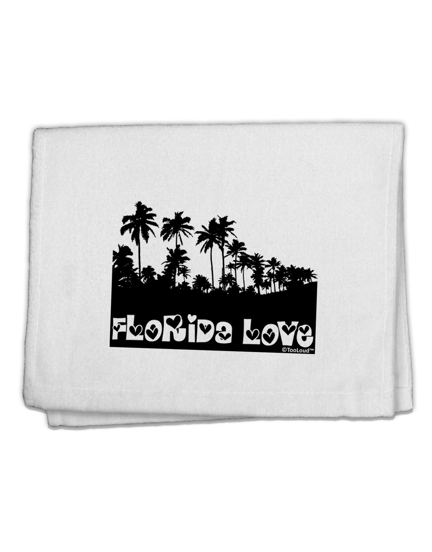 Florida Love - Palm Trees Cutout Design 11"x18" Dish Fingertip Towel by TooLoud-Fingertip Towel-TooLoud-White-Davson Sales