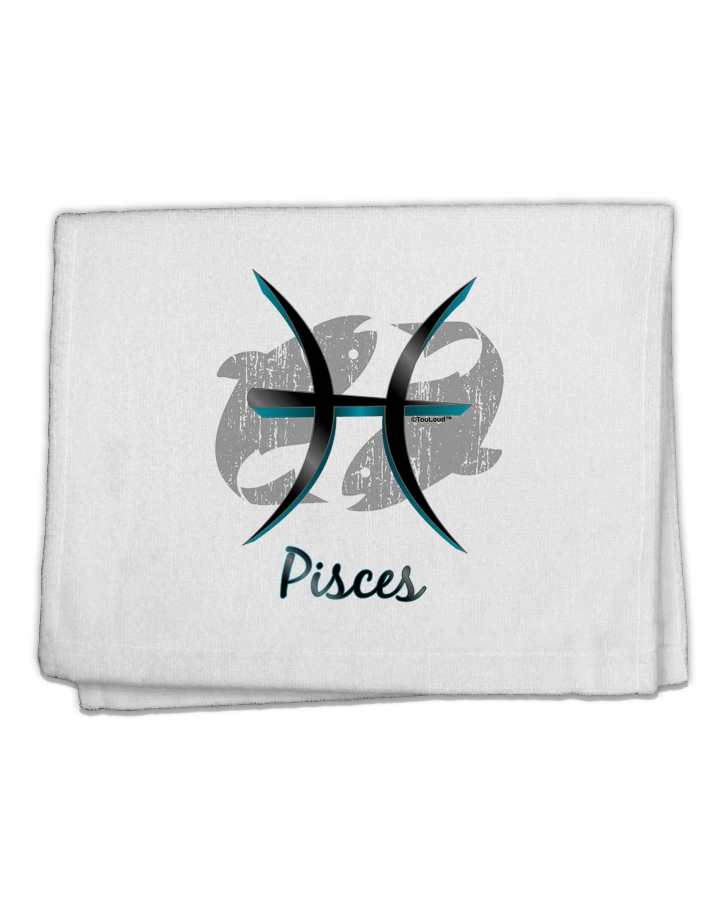 Pisces Symbol 11"x18" Dish Fingertip Towel-Fingertip Towel-TooLoud-White-Davson Sales