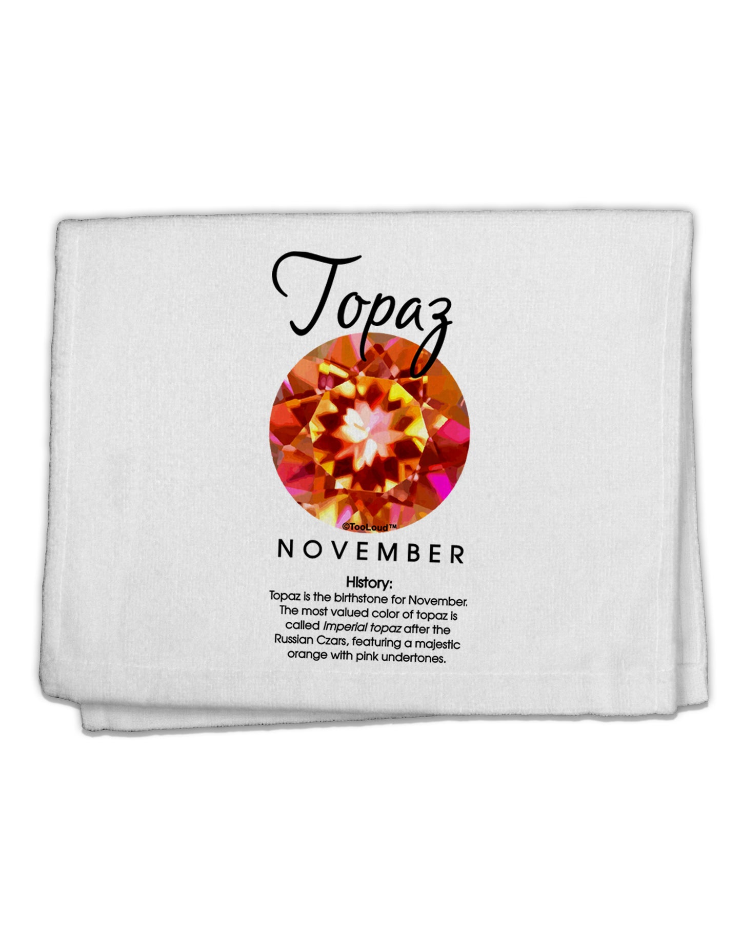 Birthstone Topaz 11"x18" Dish Fingertip Towel by TooLoud-Fingertip Towel-TooLoud-White-Davson Sales