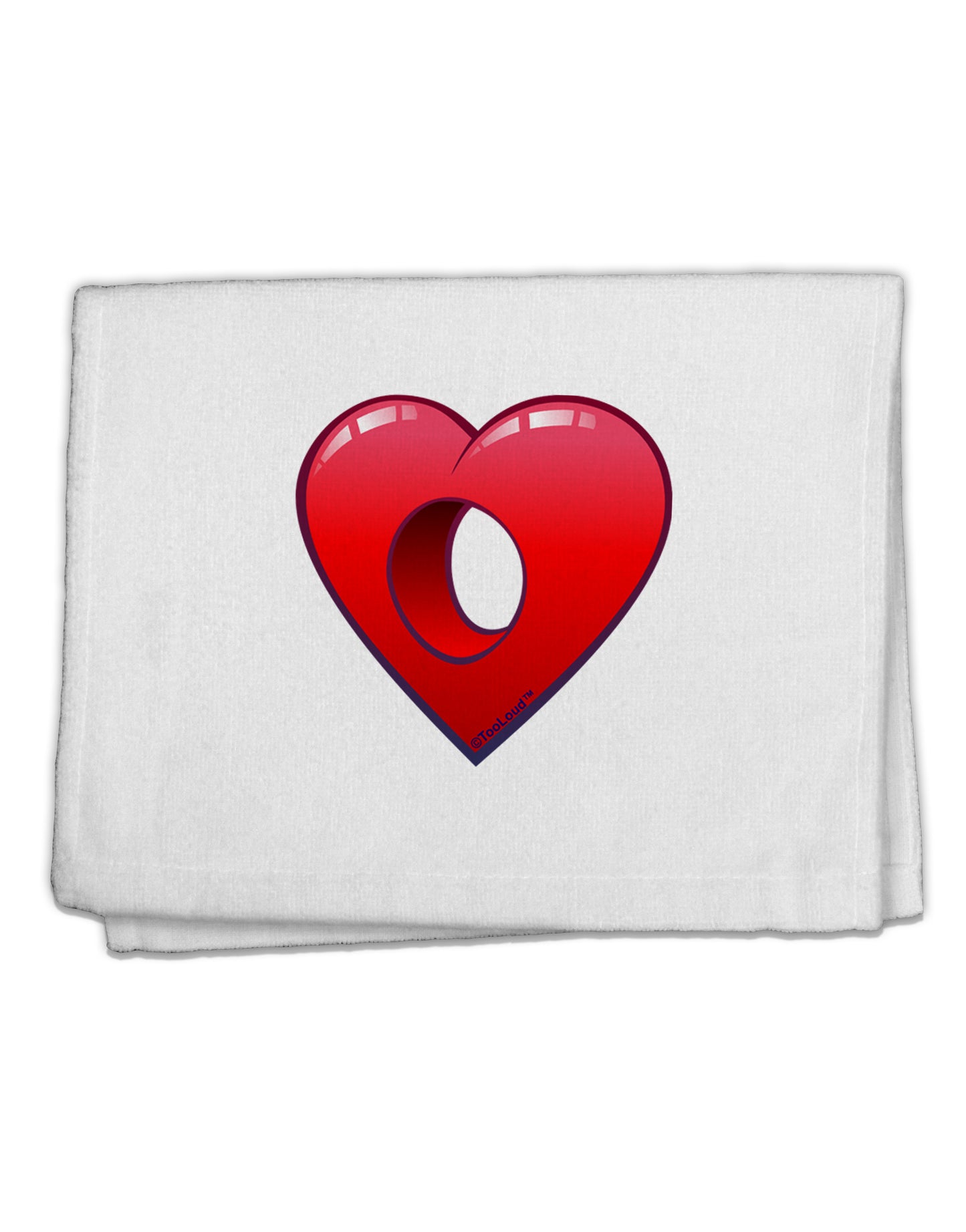 Hole Heartedly Broken Heart 11"x18" Dish Fingertip Towel by TooLoud-TooLoud-White-Davson Sales