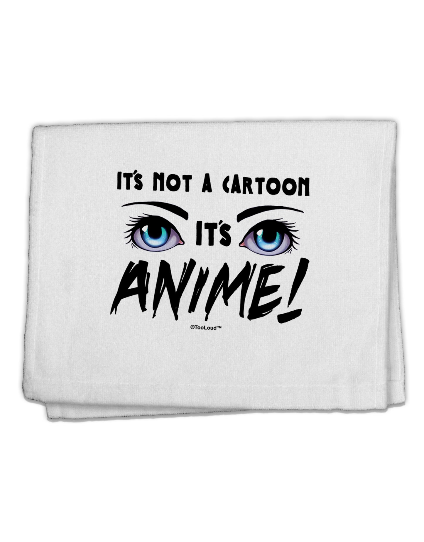 Not A Cartoon Eyes Blue 11"x18" Dish Fingertip Towel by TooLoud-Fingertip Towel-TooLoud-White-Davson Sales