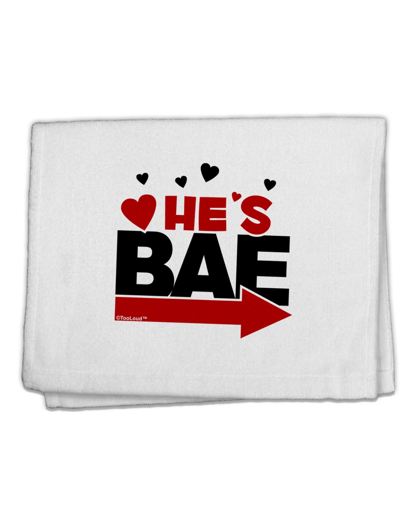 He's BAE - Right Arrow 11"x18" Dish Fingertip Towel-Fingertip Towel-TooLoud-White-Davson Sales