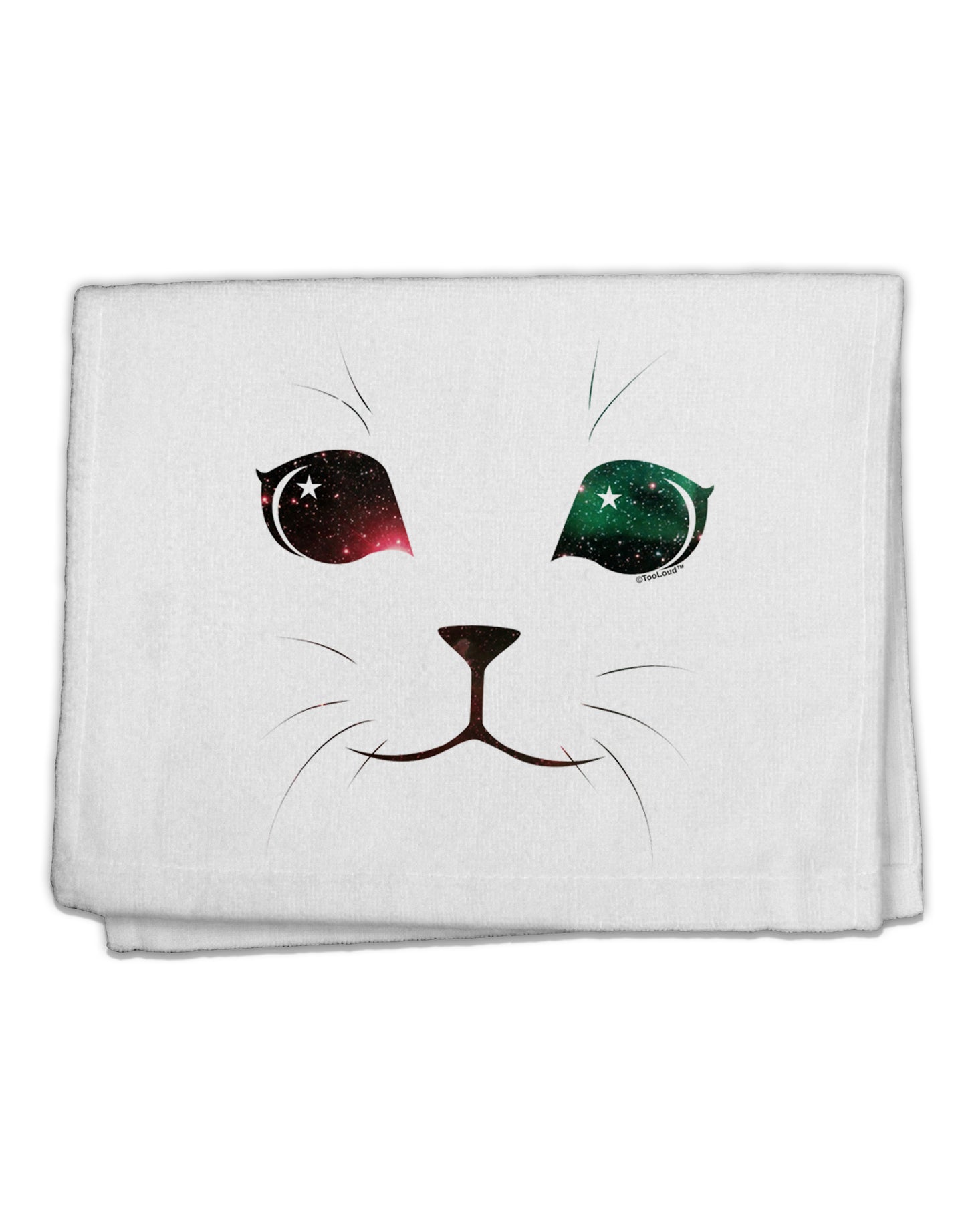 Adorable Space Cat 11"x18" Dish Fingertip Towel by TooLoud-Fingertip Towel-TooLoud-White-Davson Sales
