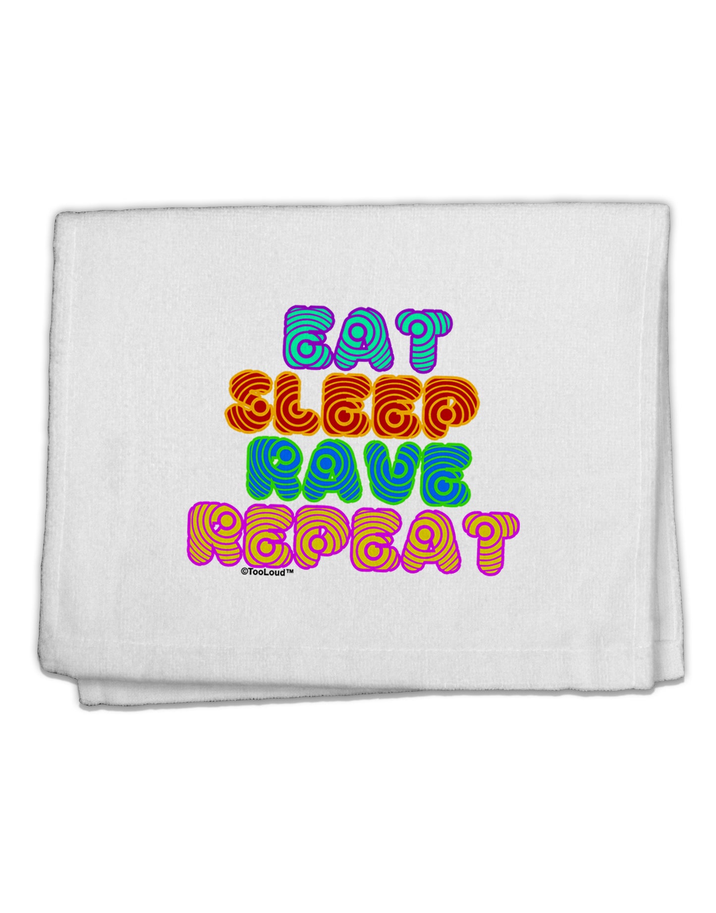 Eat Sleep Rave Repeat Hypnotic 11"x18" Dish Fingertip Towel by TooLoud-Fingertip Towel-TooLoud-White-Davson Sales