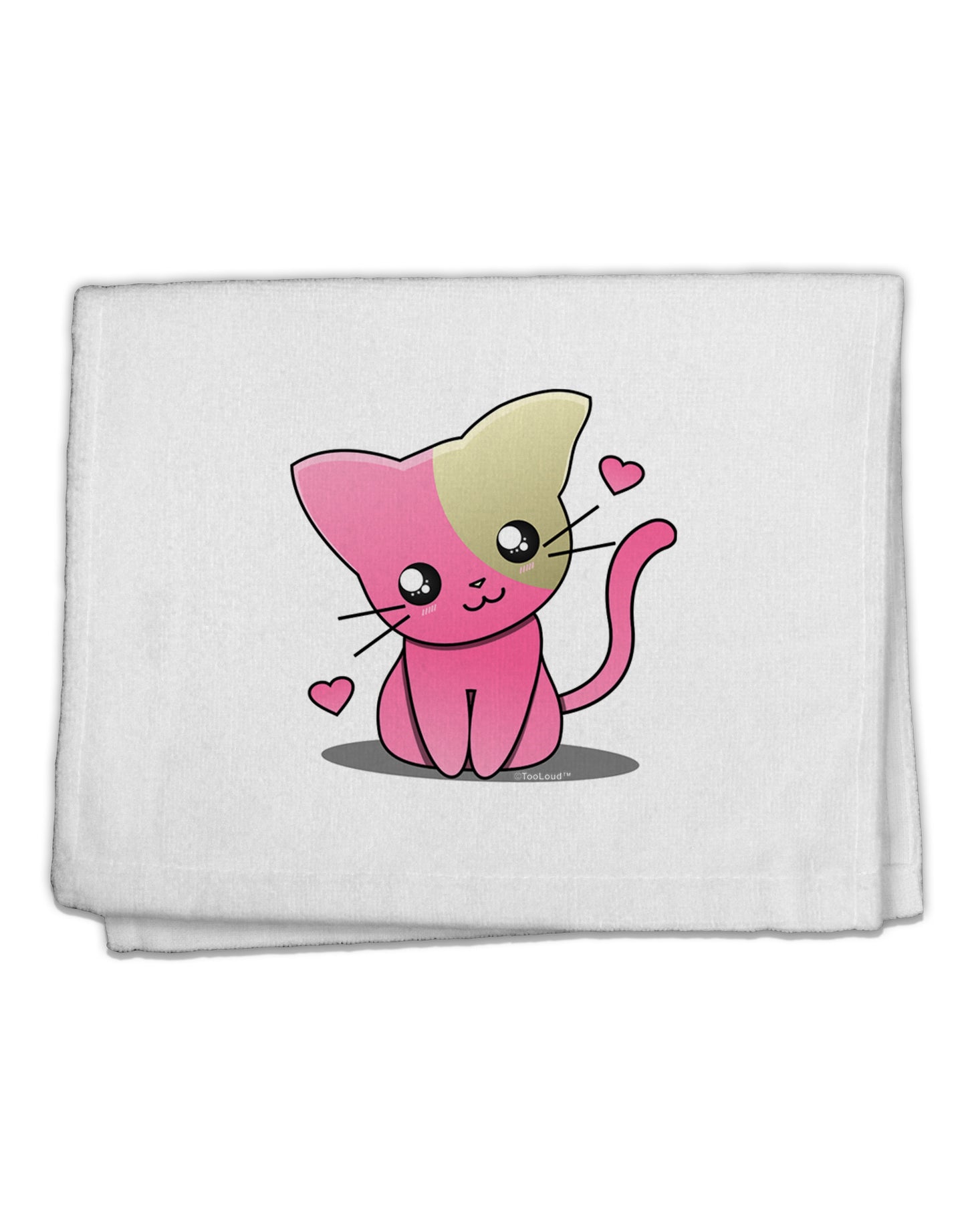 Kawaii Kitty 11"x18" Dish Fingertip Towel-Fingertip Towel-TooLoud-White-Davson Sales