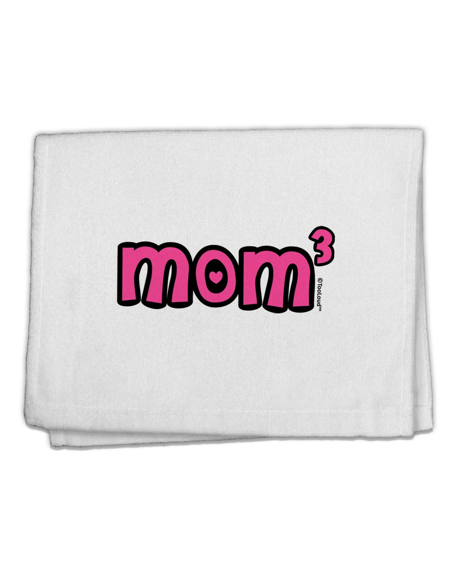 Mom Cubed - Cute Mom of Three Design 11"x18" Dish Fingertip Towel by TooLoud-Fingertip Towel-TooLoud-White-Davson Sales