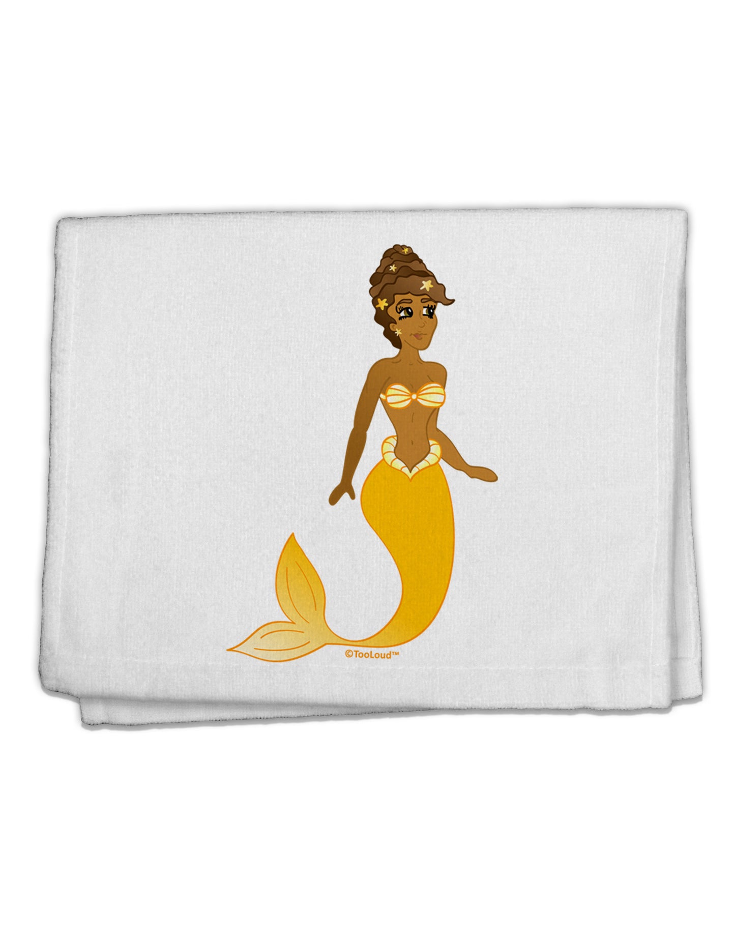 Mermaid Design - Yellow 11"x18" Dish Fingertip Towel-Fingertip Towel-TooLoud-White-Davson Sales