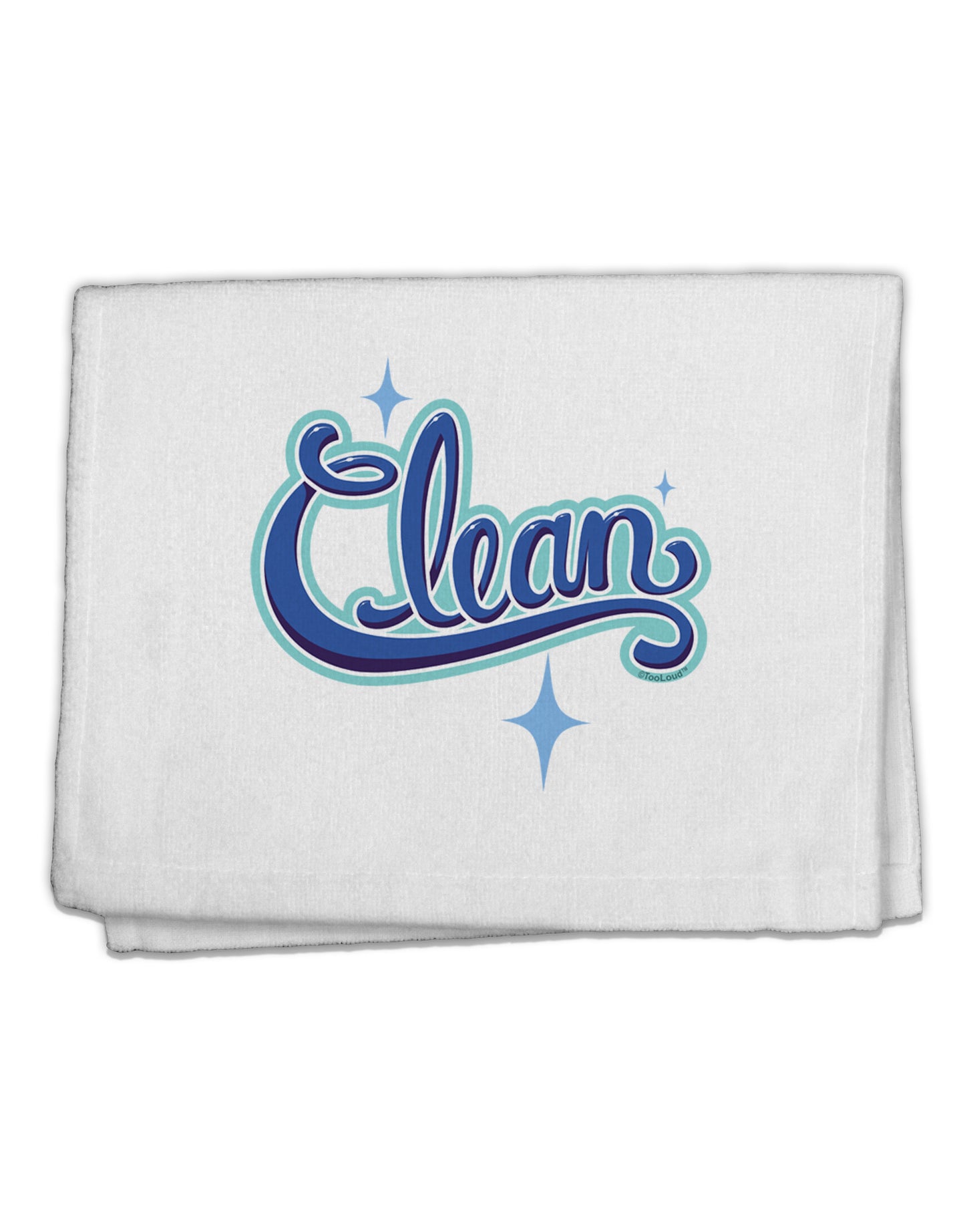 Clean Text 11"x18" Dish Fingertip Towel-Fingertip Towel-TooLoud-White-Davson Sales
