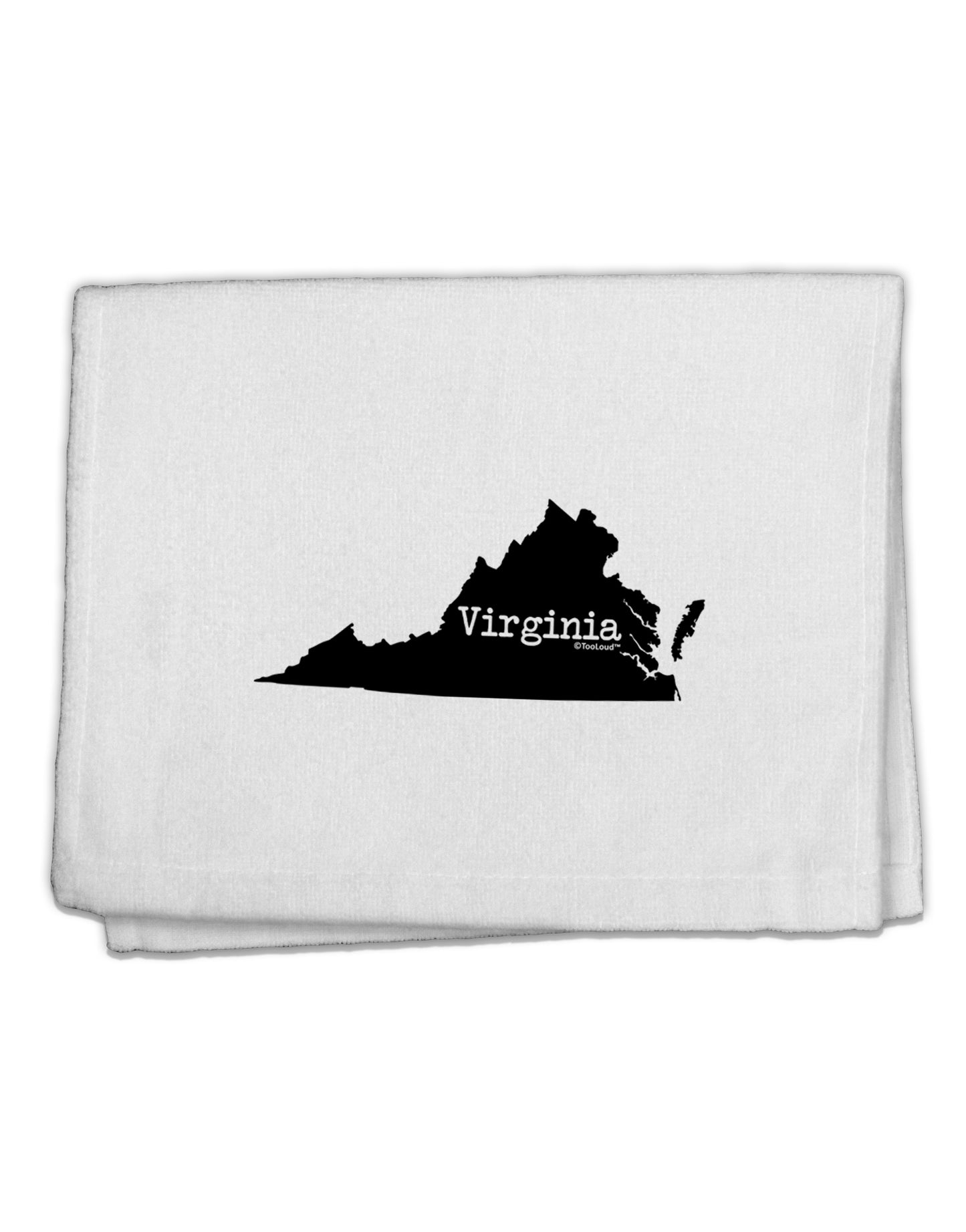 Virginia - United States Shape 11"x18" Dish Fingertip Towel by TooLoud-Fingertip Towel-TooLoud-White-Davson Sales