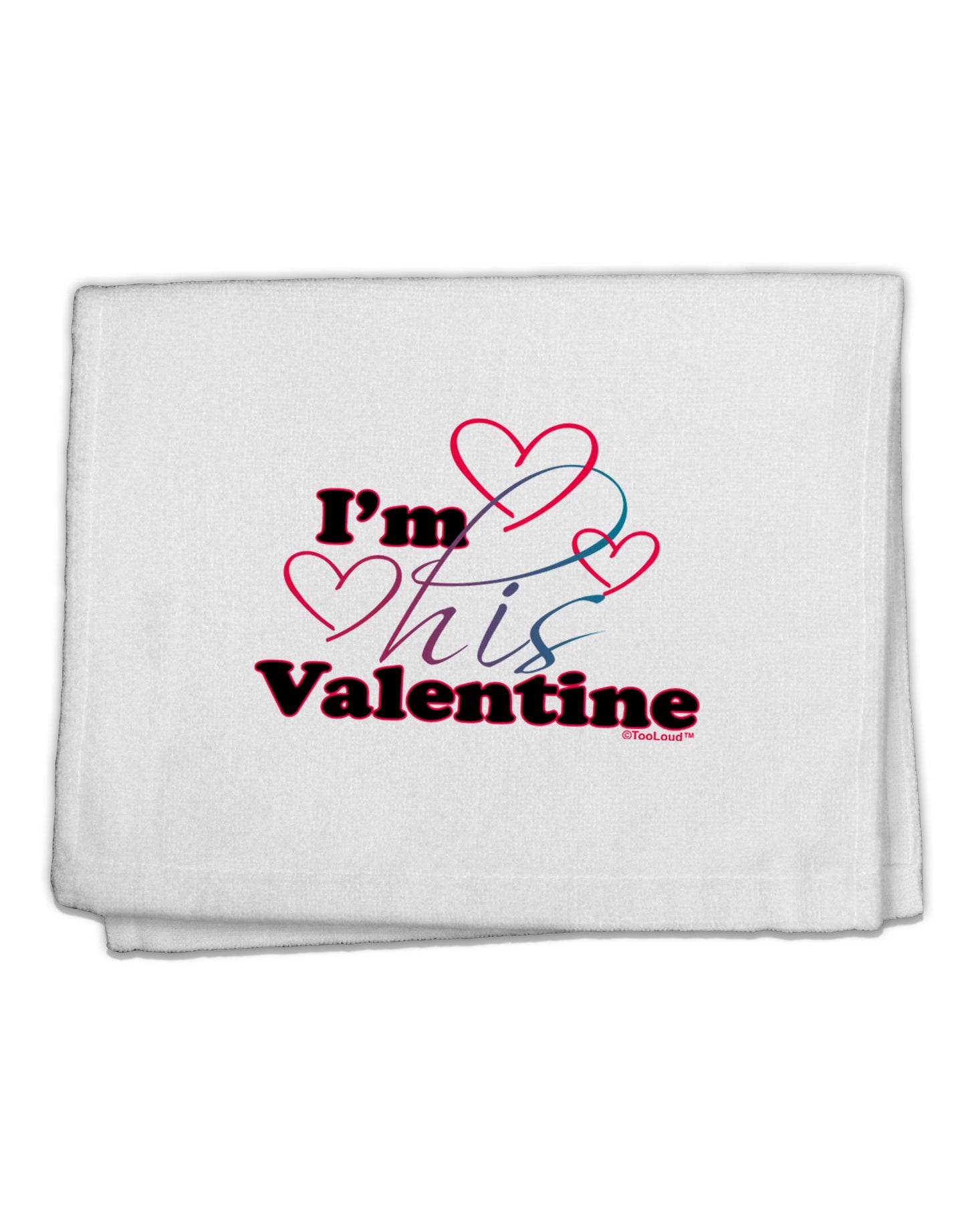 I'm HIS Valentine 11"x18" Dish Fingertip Towel-Fingertip Towel-TooLoud-White-Davson Sales