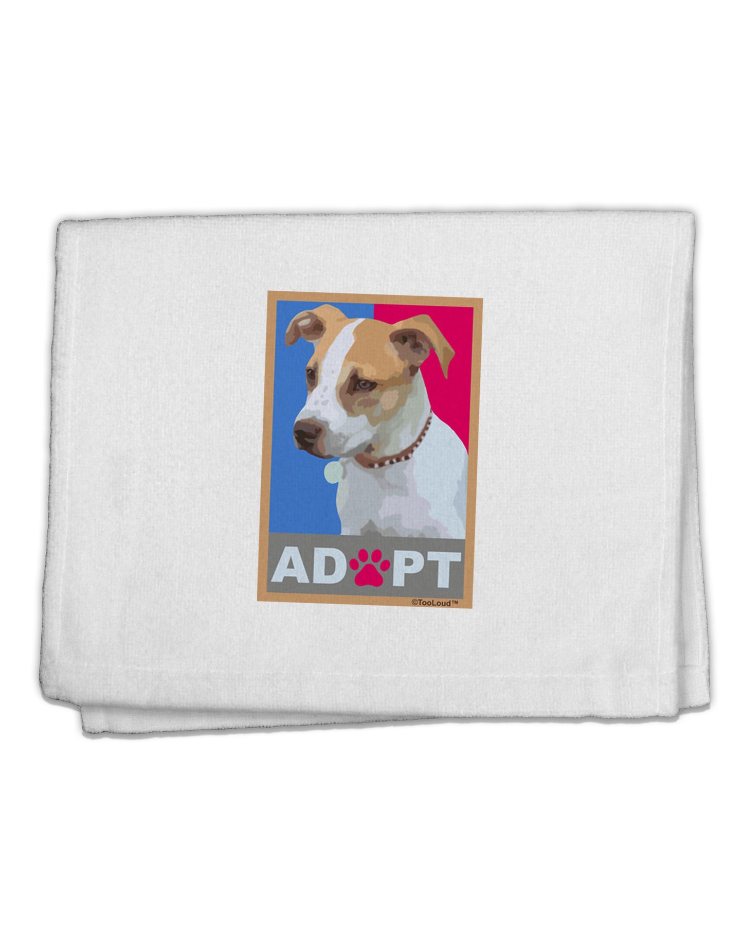 Adopt Cute Puppy Cat Adoption 11"x18" Dish Fingertip Towel-Fingertip Towel-TooLoud-White-Davson Sales